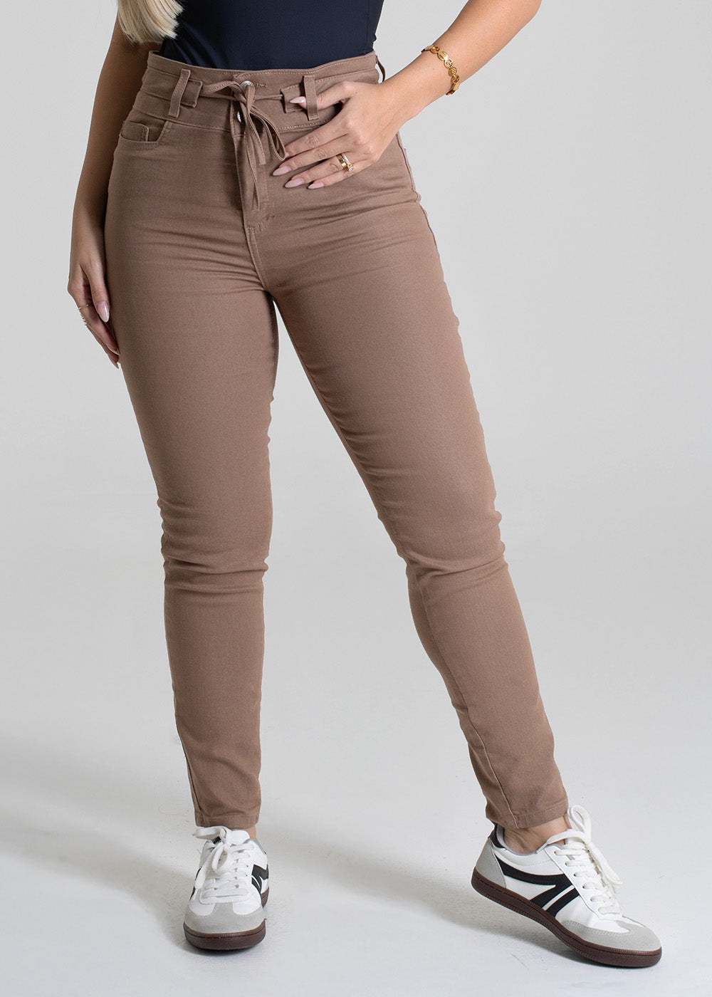 Calça Sarja Sawary Cropped - 276196 BEGE