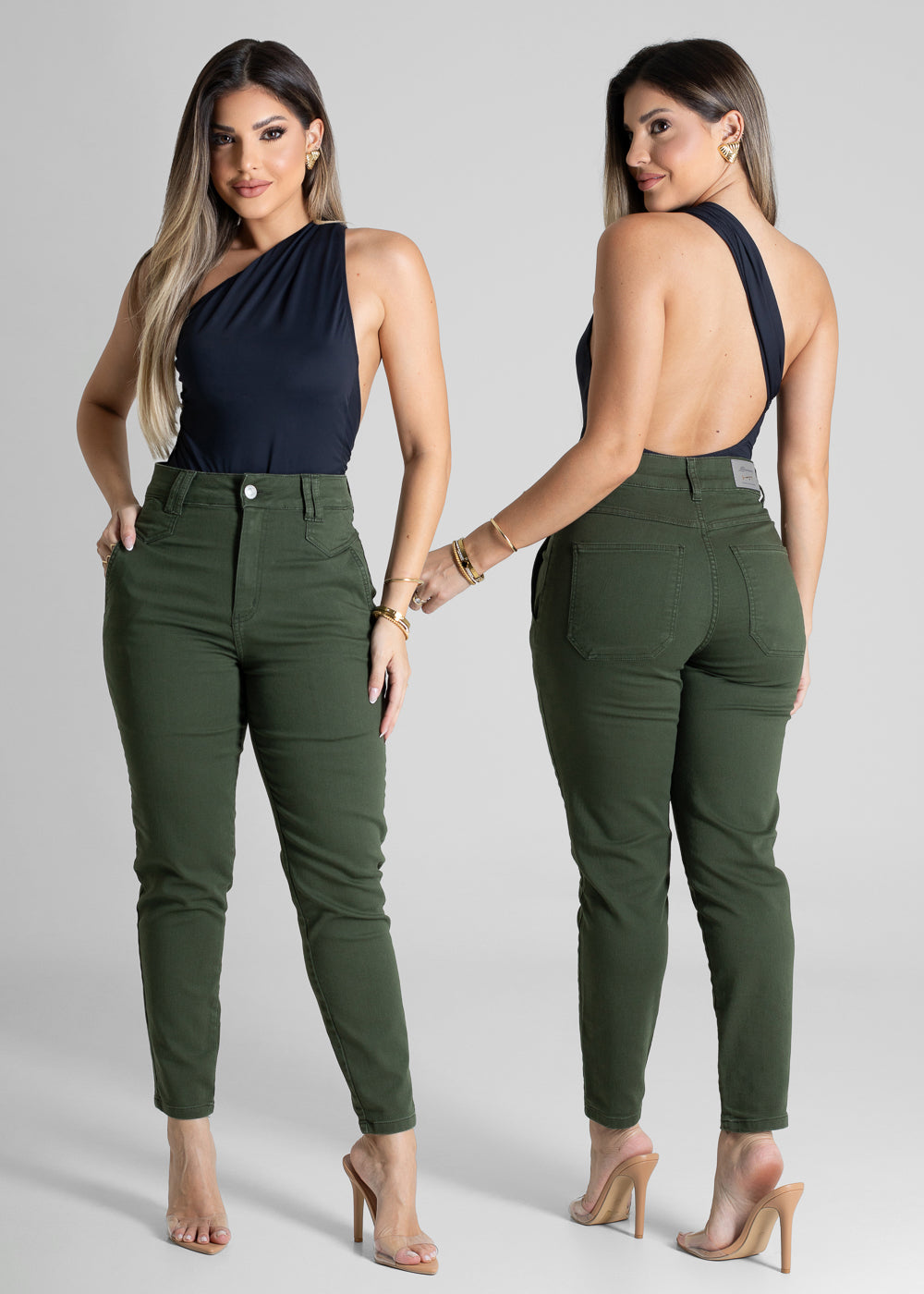 Calça Sarja Sawary Mom - 276233 VERDE
