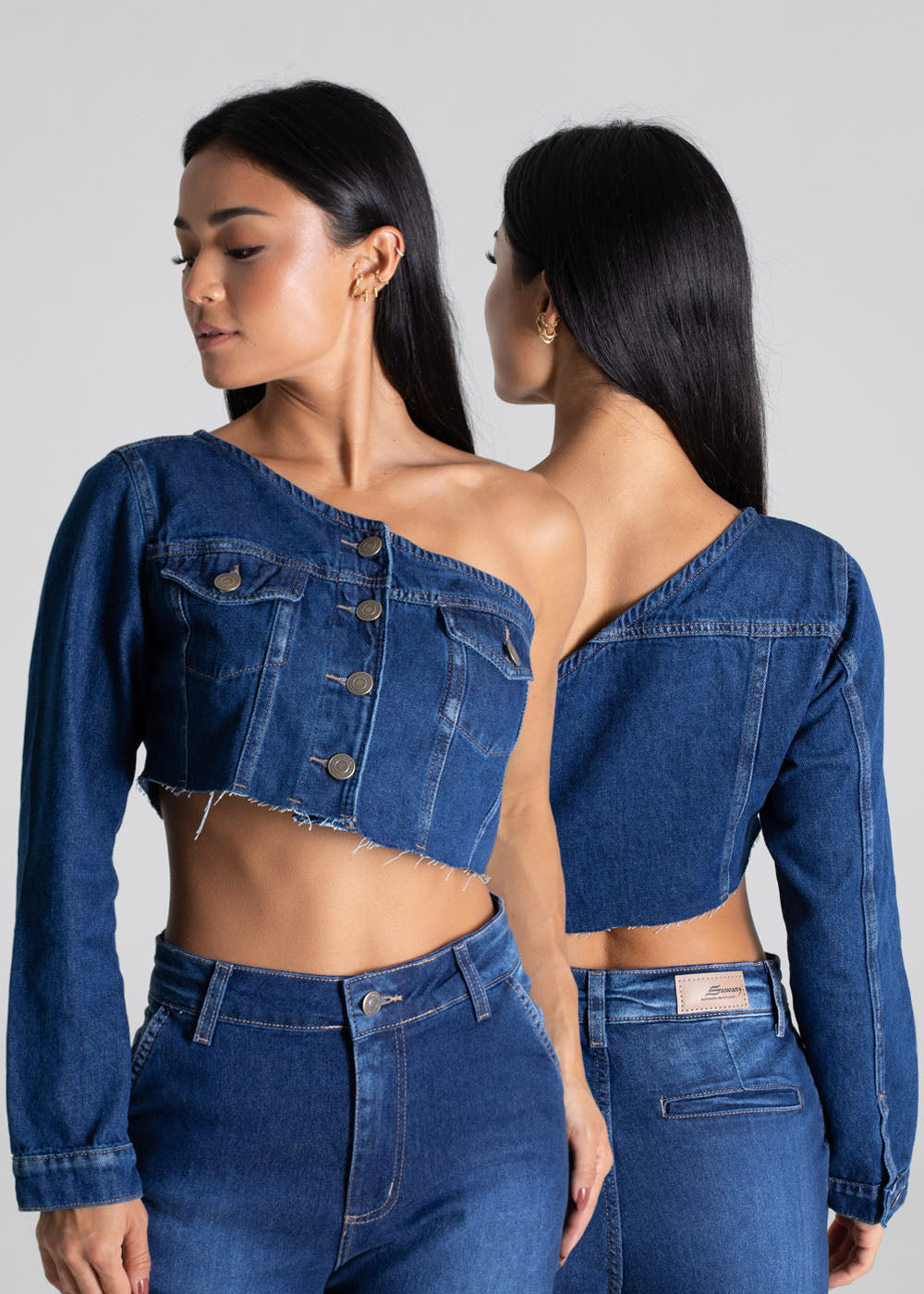 Jaqueta Jeans Sawary - 276513 AZUL