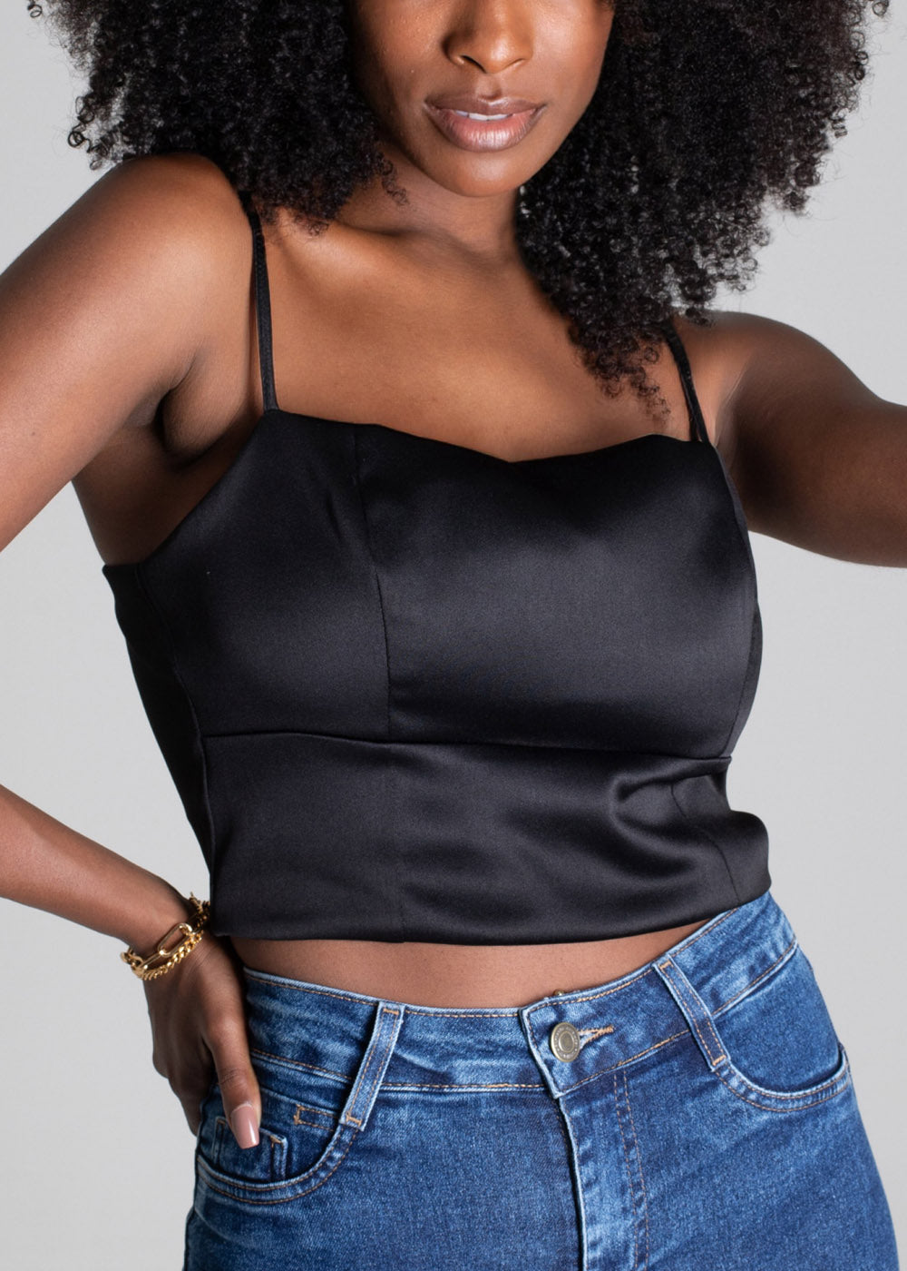 Blusa Cropped Sawary - 276551 PRETO