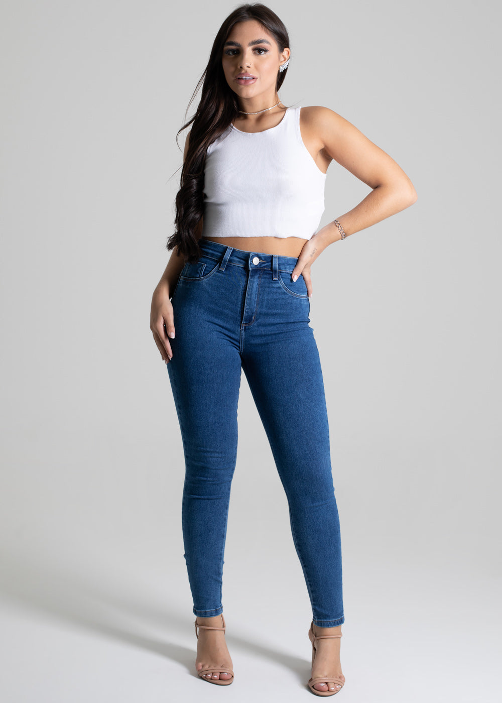 Calça Jeans Sawary Push Up - 276641 AZUL