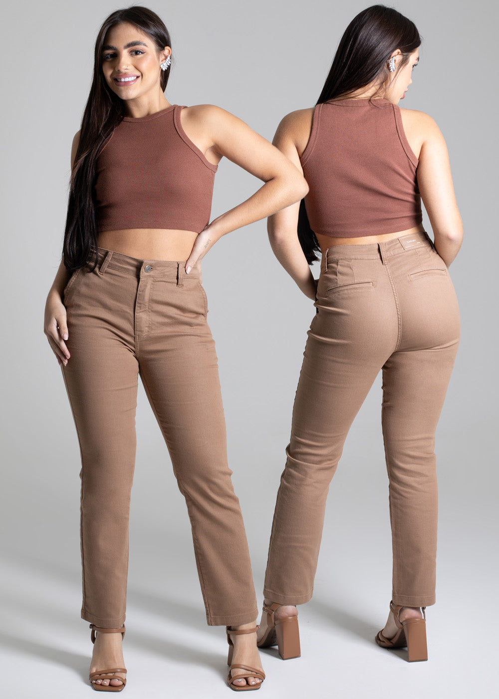 Calça Sarja Sawary Reta - 276915 BEGE