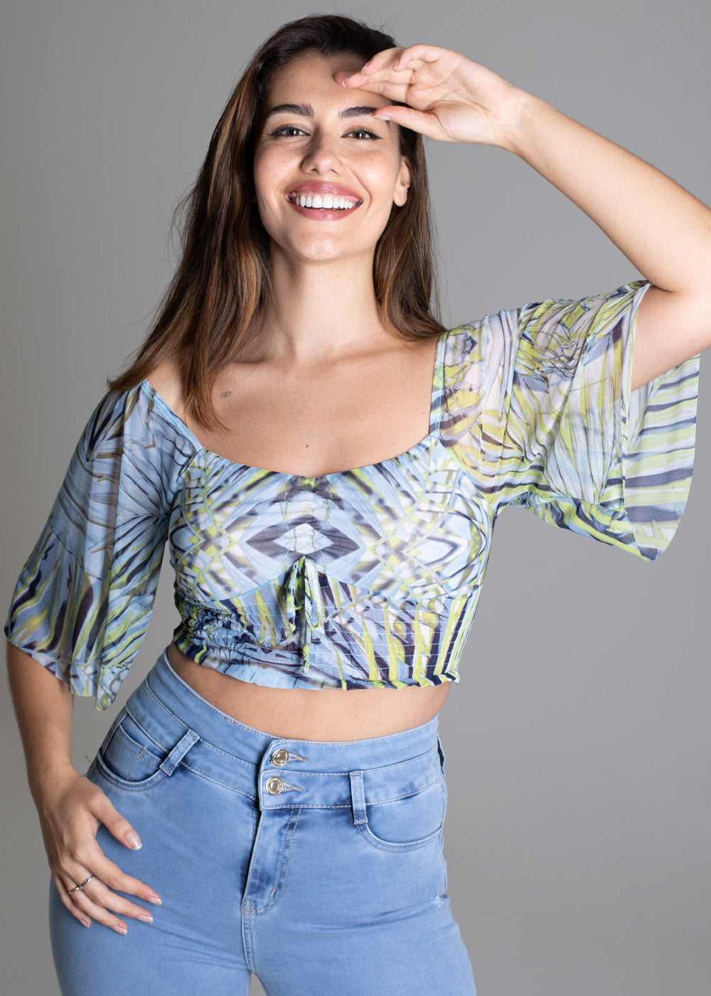 Cropped Sawary Estampado - 277102 VERDE