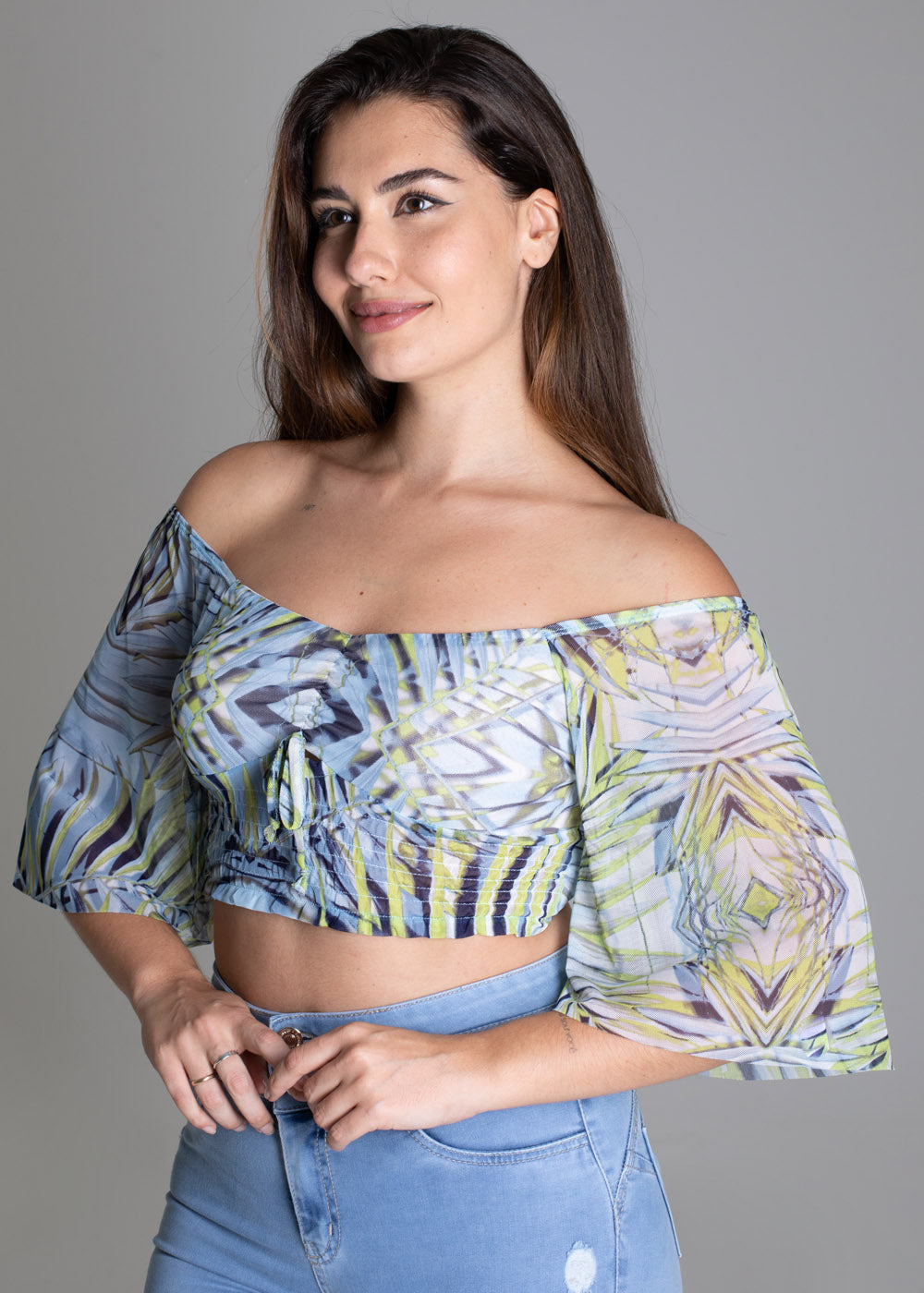 Cropped Sawary Estampado - 277102 VERDE