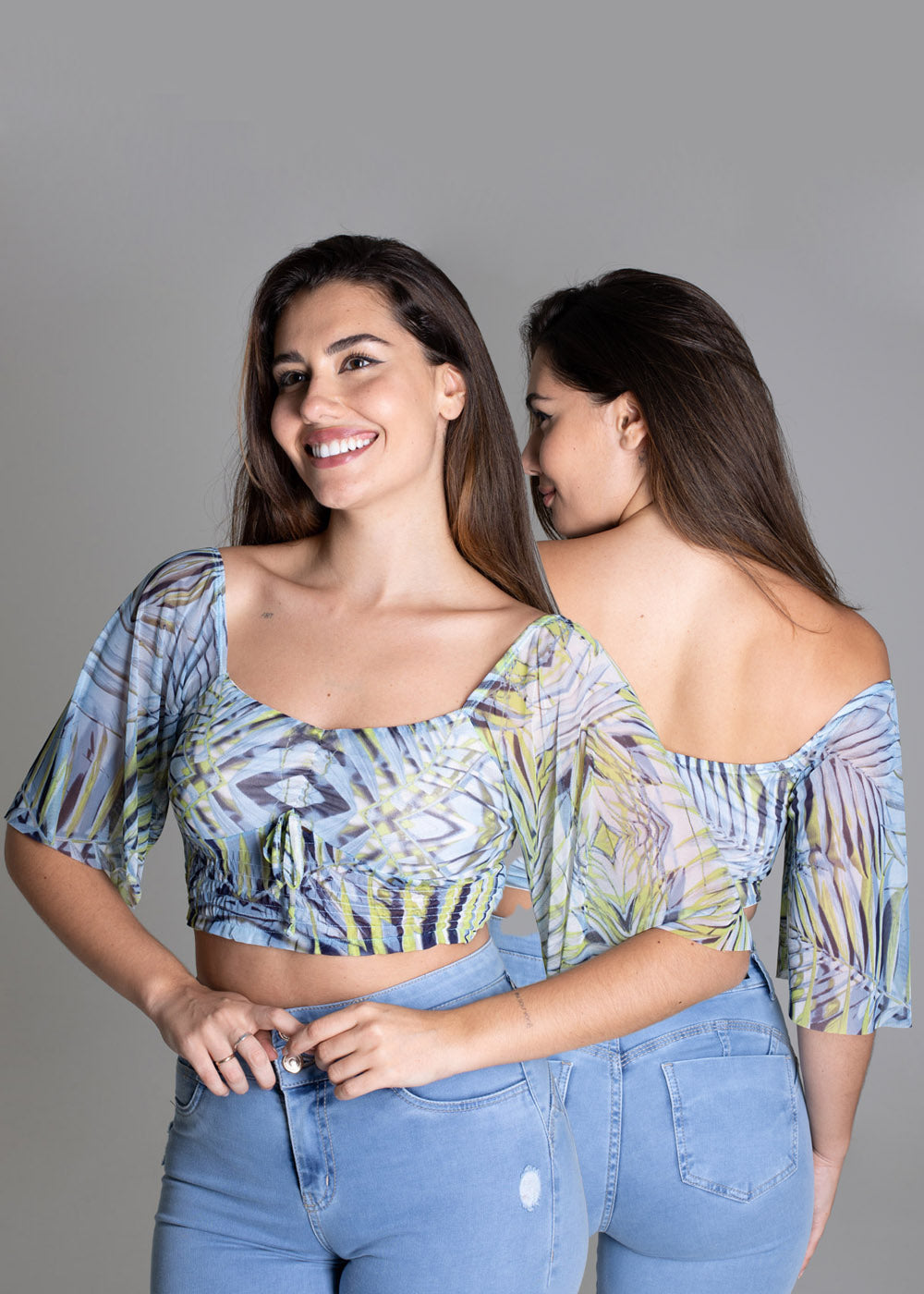 Cropped Sawary Estampado - 277102 VERDE