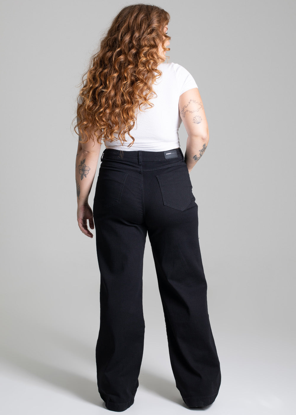 Calça Sarja Sawary Plus Size Wide Leg - 277207 PRETO