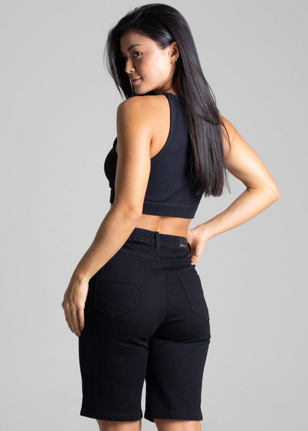 Bermuda Sarja Sawary - 277246 PRETO