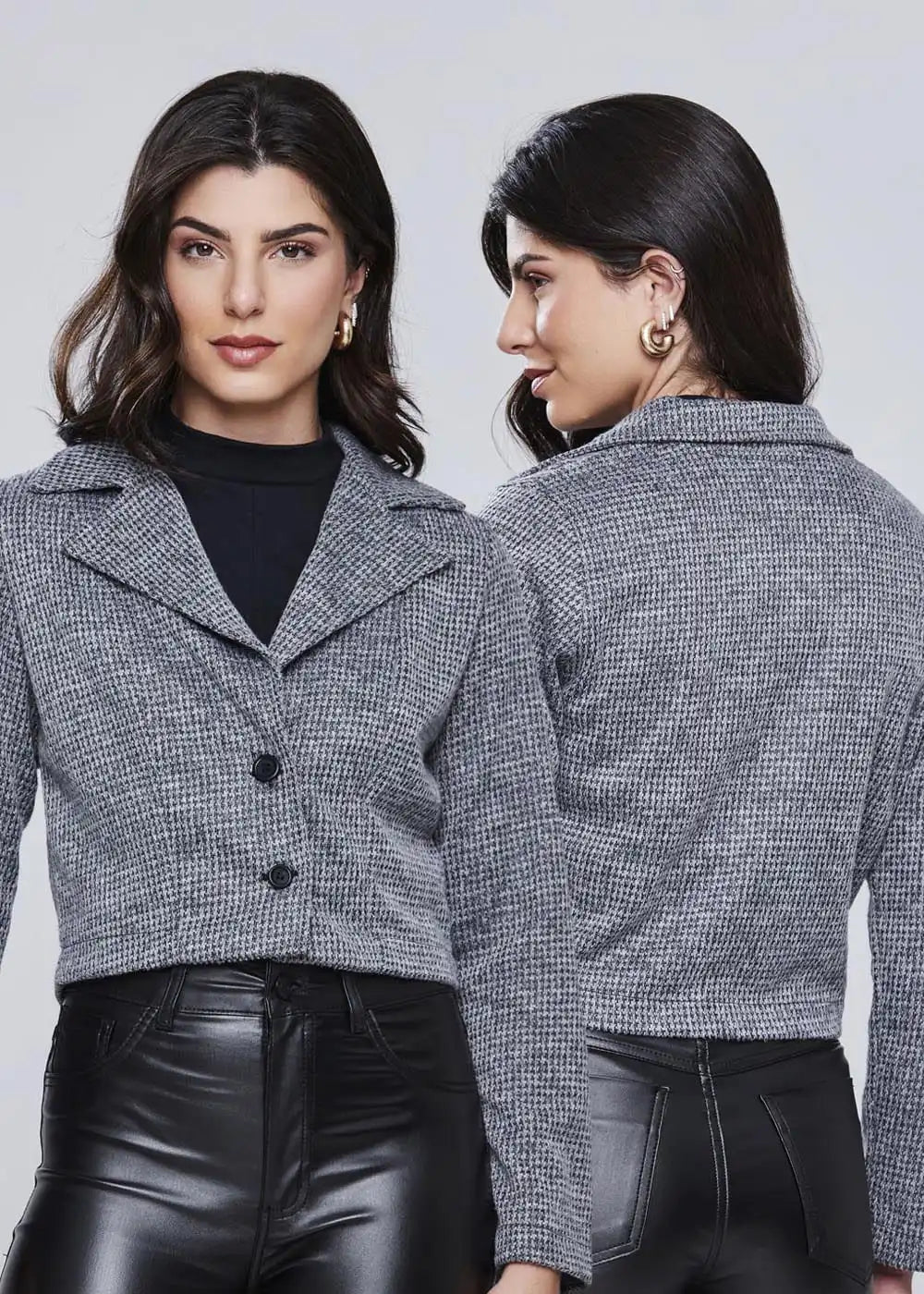 Casaco Sawary Cropped - 277273 CINZA