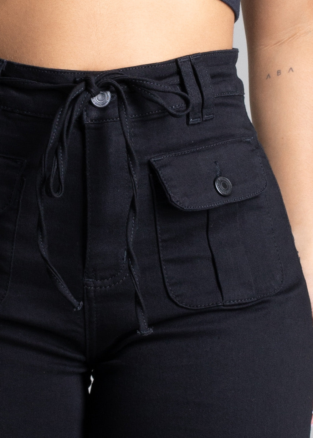 Calça Sarja Sawary Wide Leg - 277347 PRETO