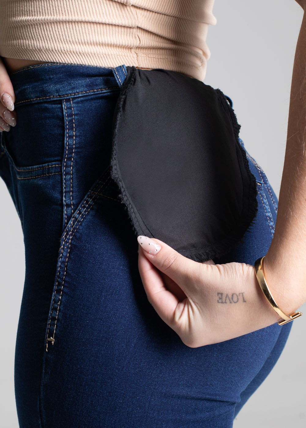 Calça Jeans Sawary Modela Bumbum - 277454 AZUL