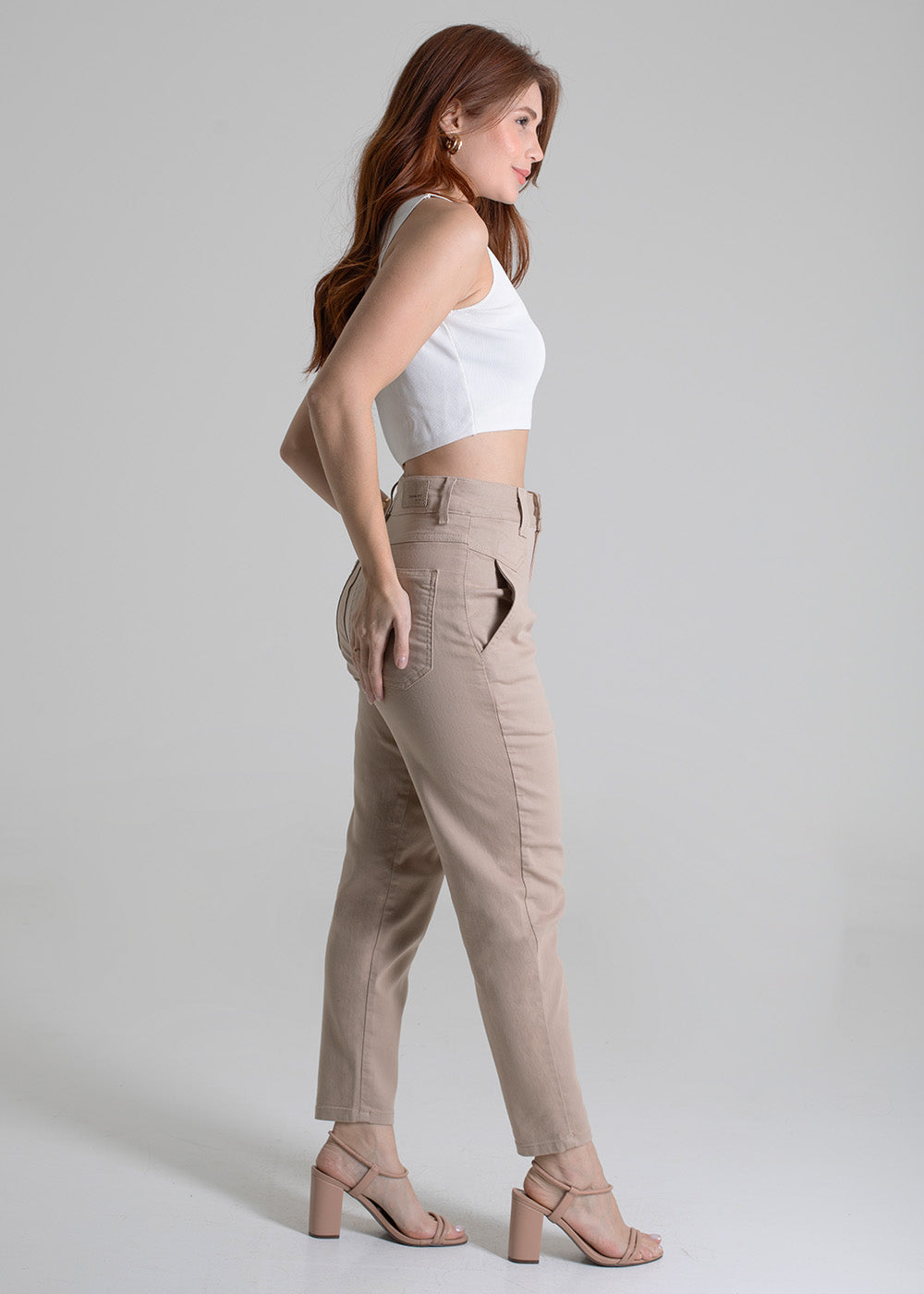 Calça Sarja Sawary Mom - 277515 BEGE