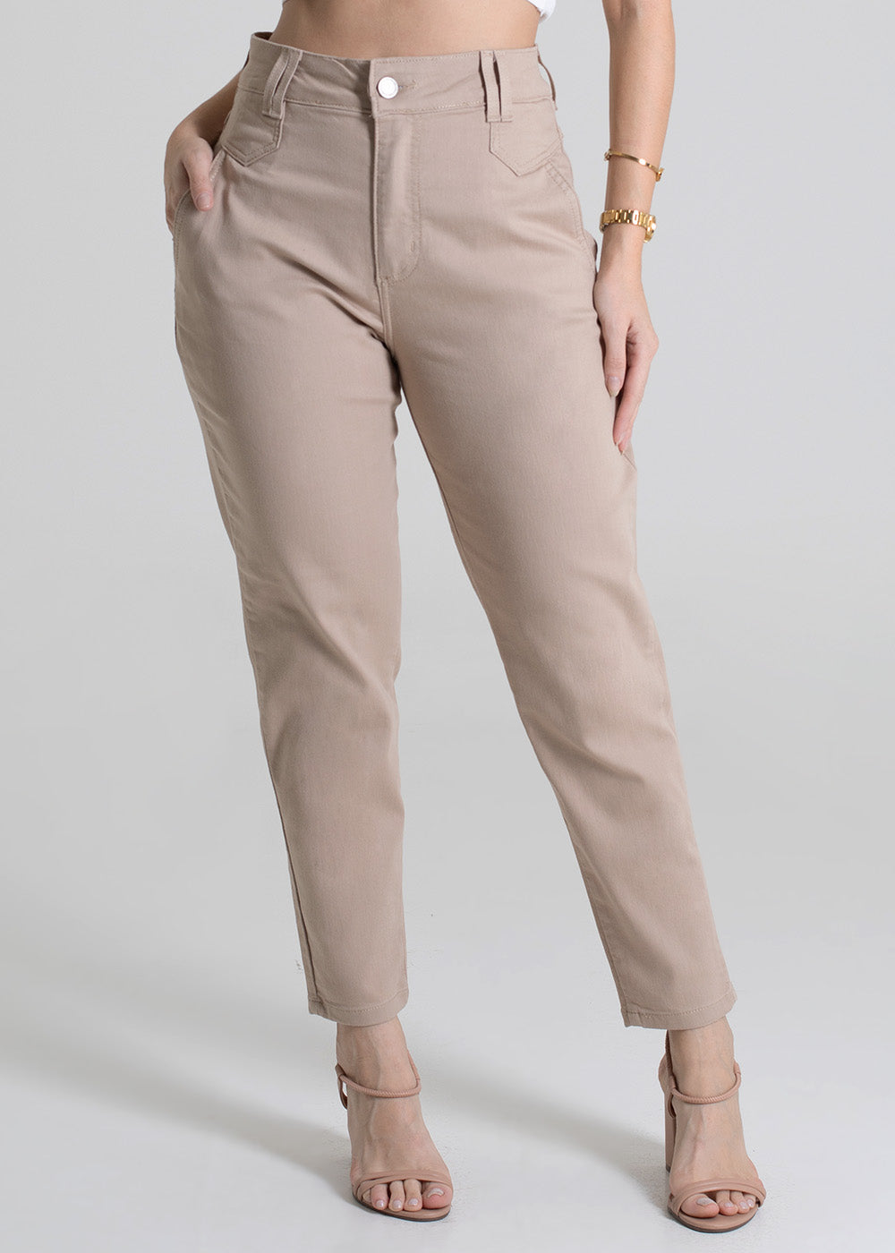 Calça Sarja Sawary Mom - 277515 BEGE