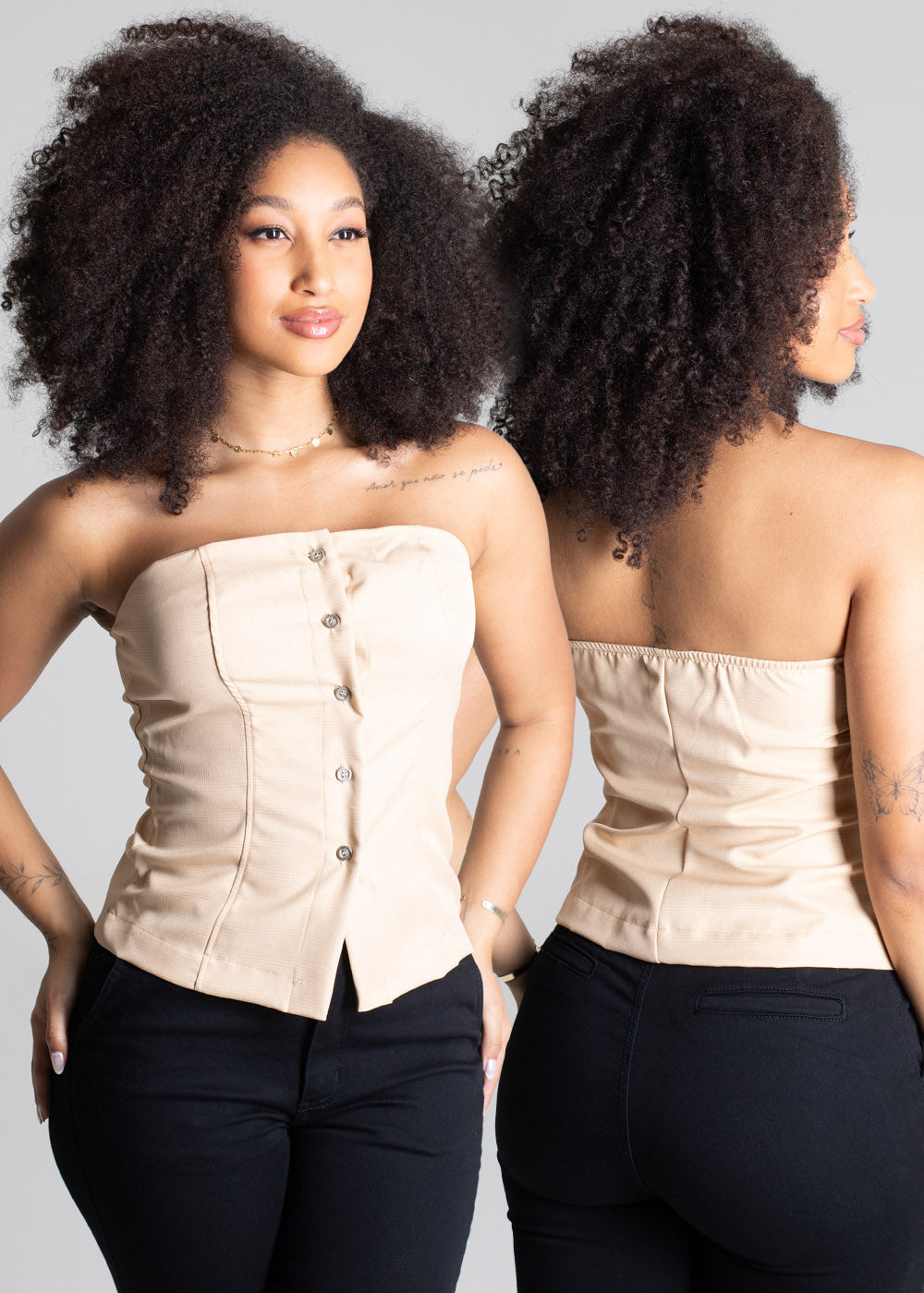 Colete Sawary Alfaiataria - 277545 BEGE