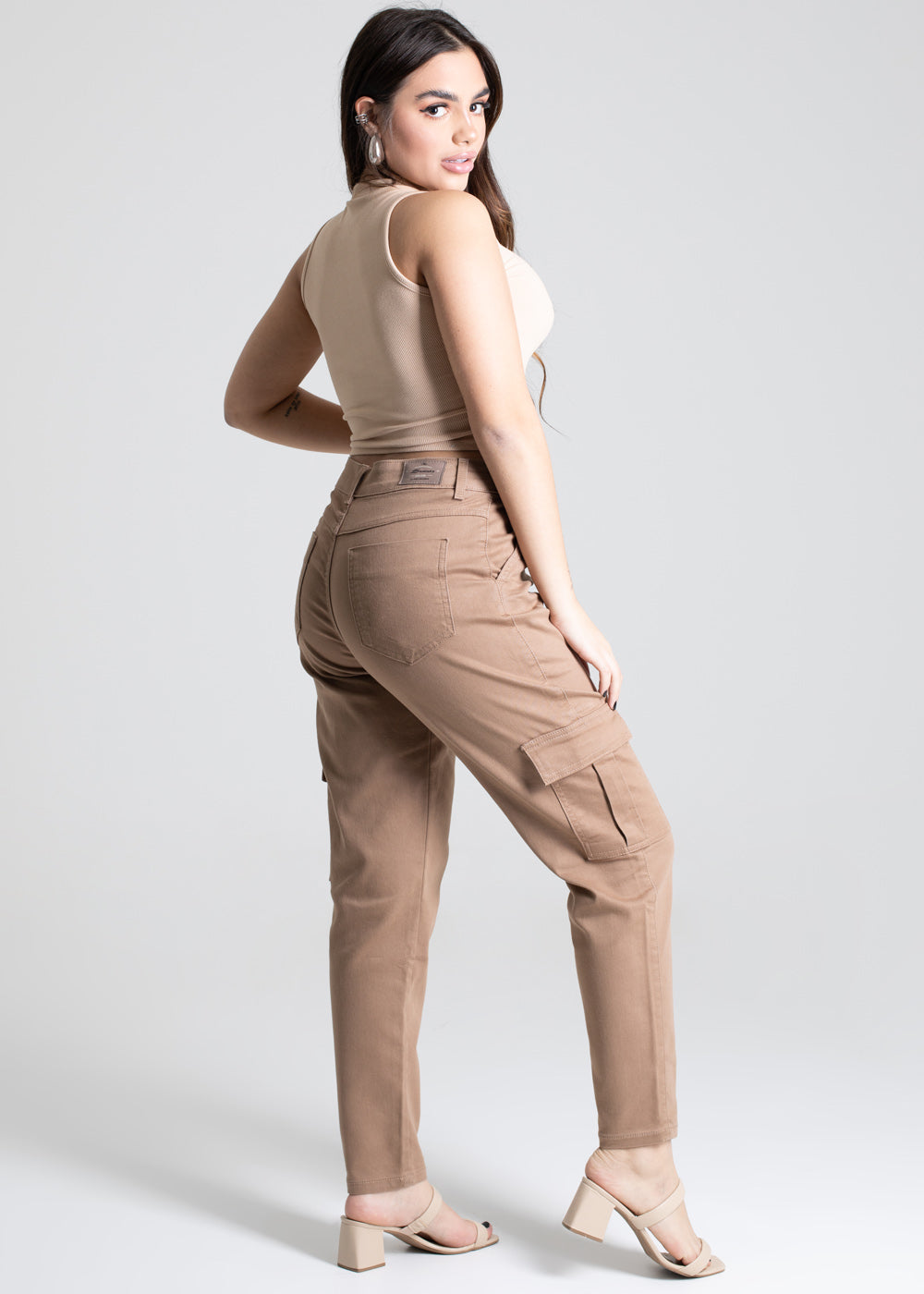 Calça Sarja Sawary Mom - 277575 BEGE