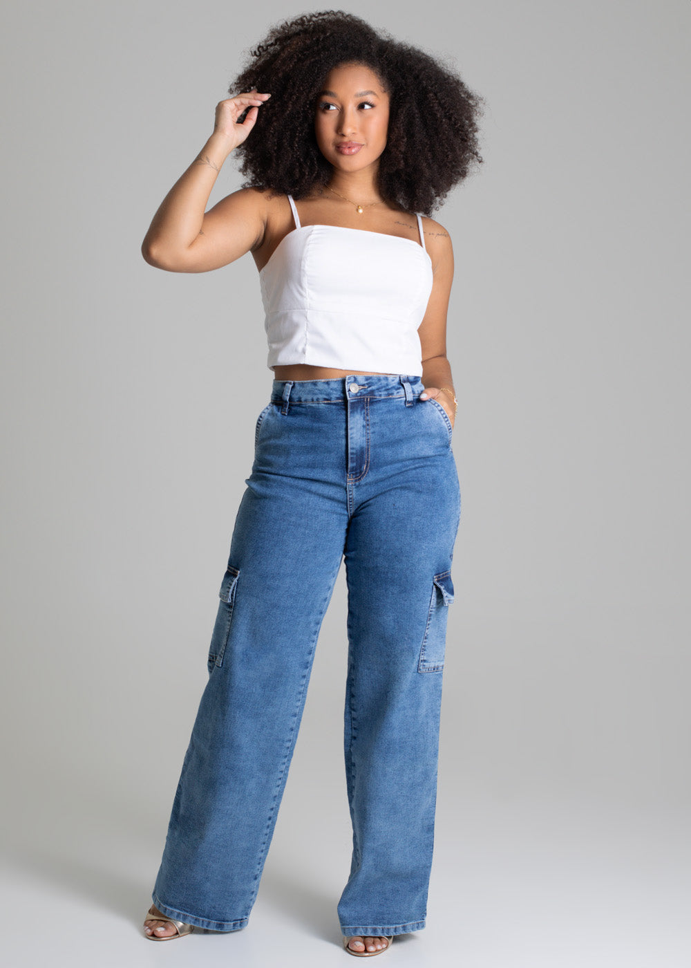 Calça Jeans Sawary Wide Leg - 277869 AZUL
