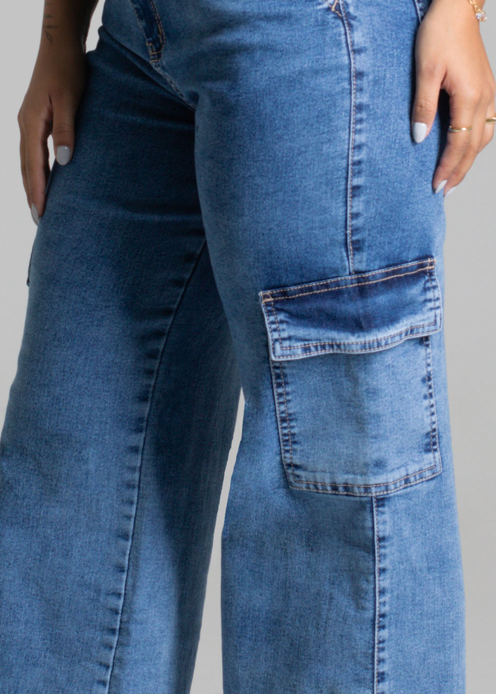 Calça Jeans Sawary Wide Leg - 277869 AZUL