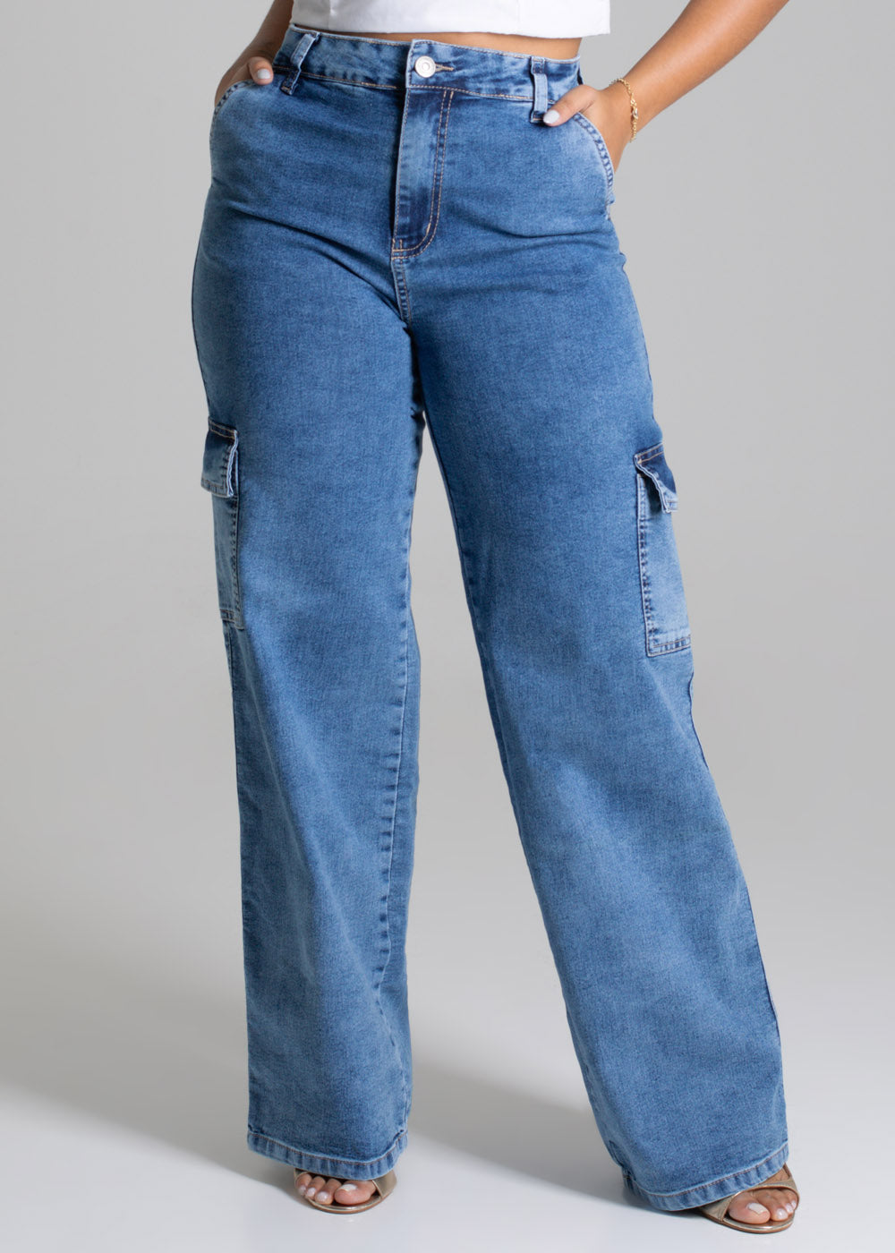 Calça Jeans Sawary Wide Leg - 277869 AZUL