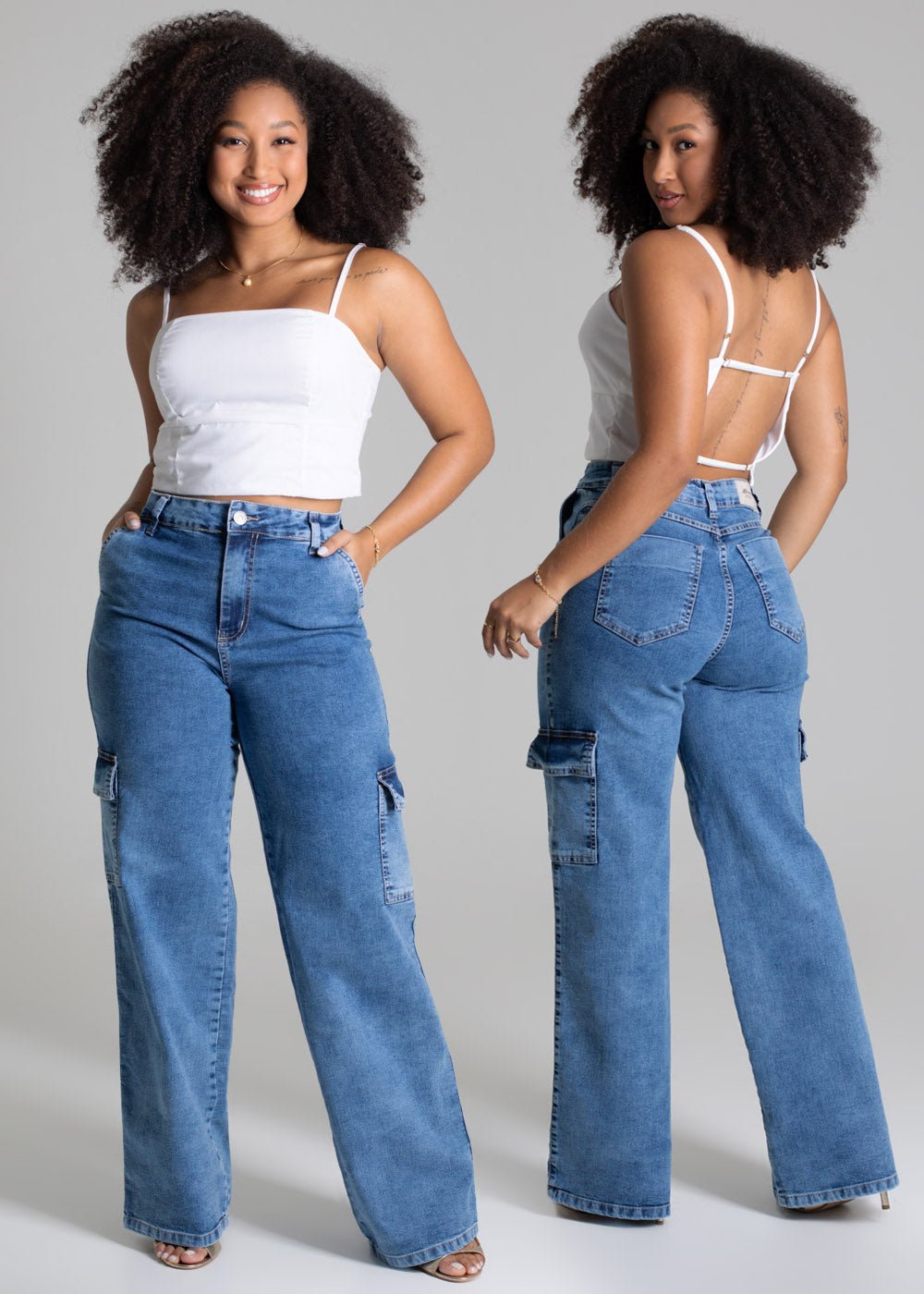 Calça Jeans Sawary Wide Leg - 277869 AZUL