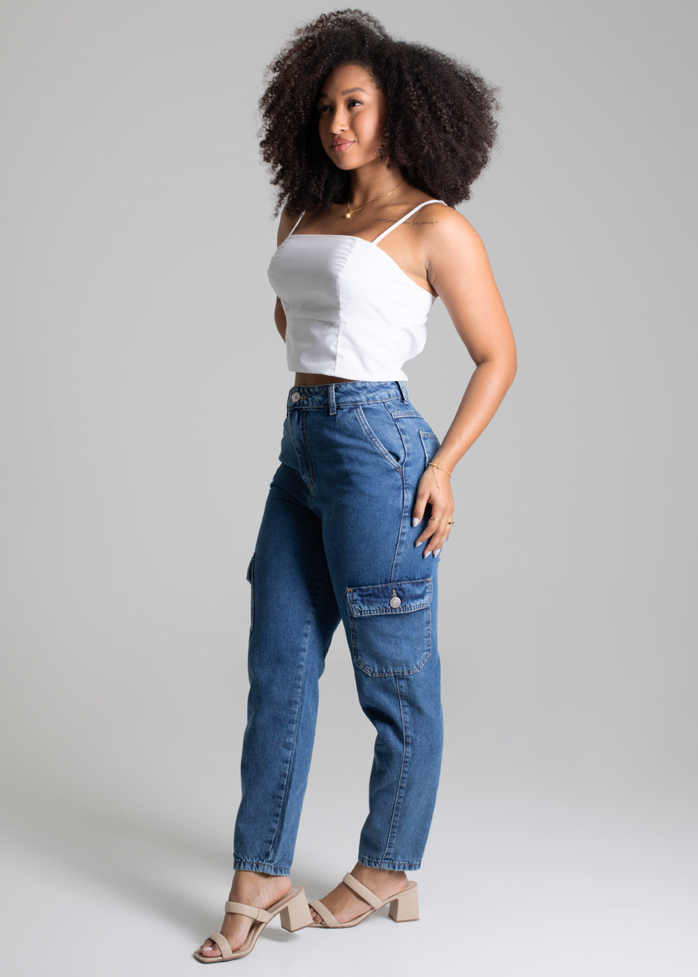 Calça Jeans Sawary Cargo - 277959 AZUL