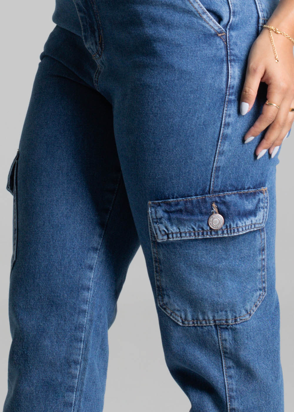 Calça Jeans Sawary Cargo - 277959 AZUL