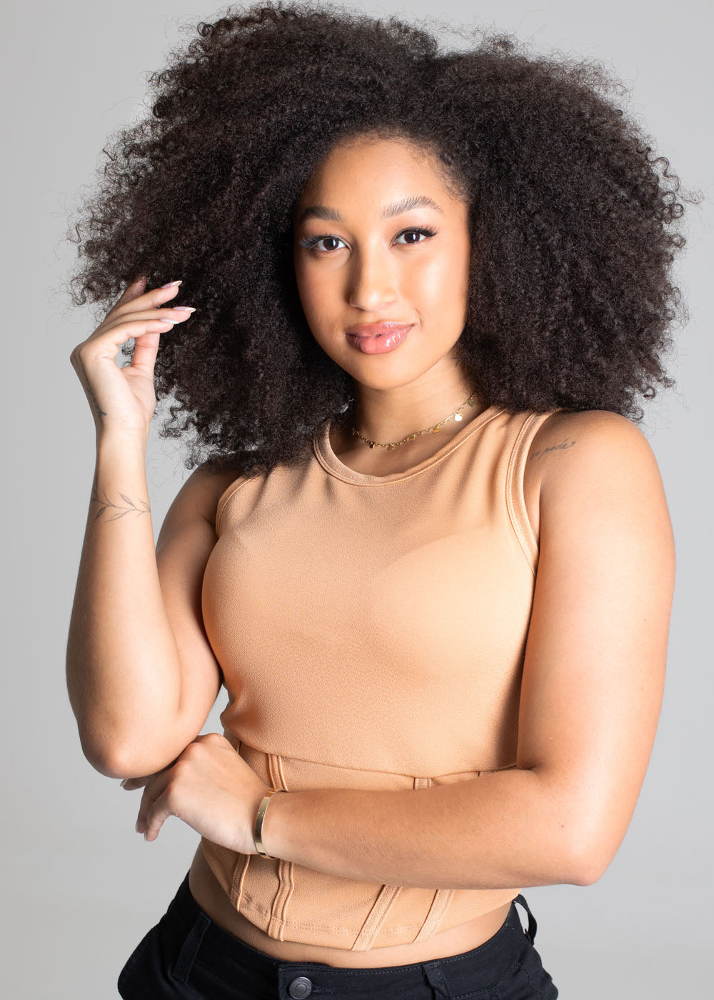 Cropped Sawary Terra - 277982 MARROM