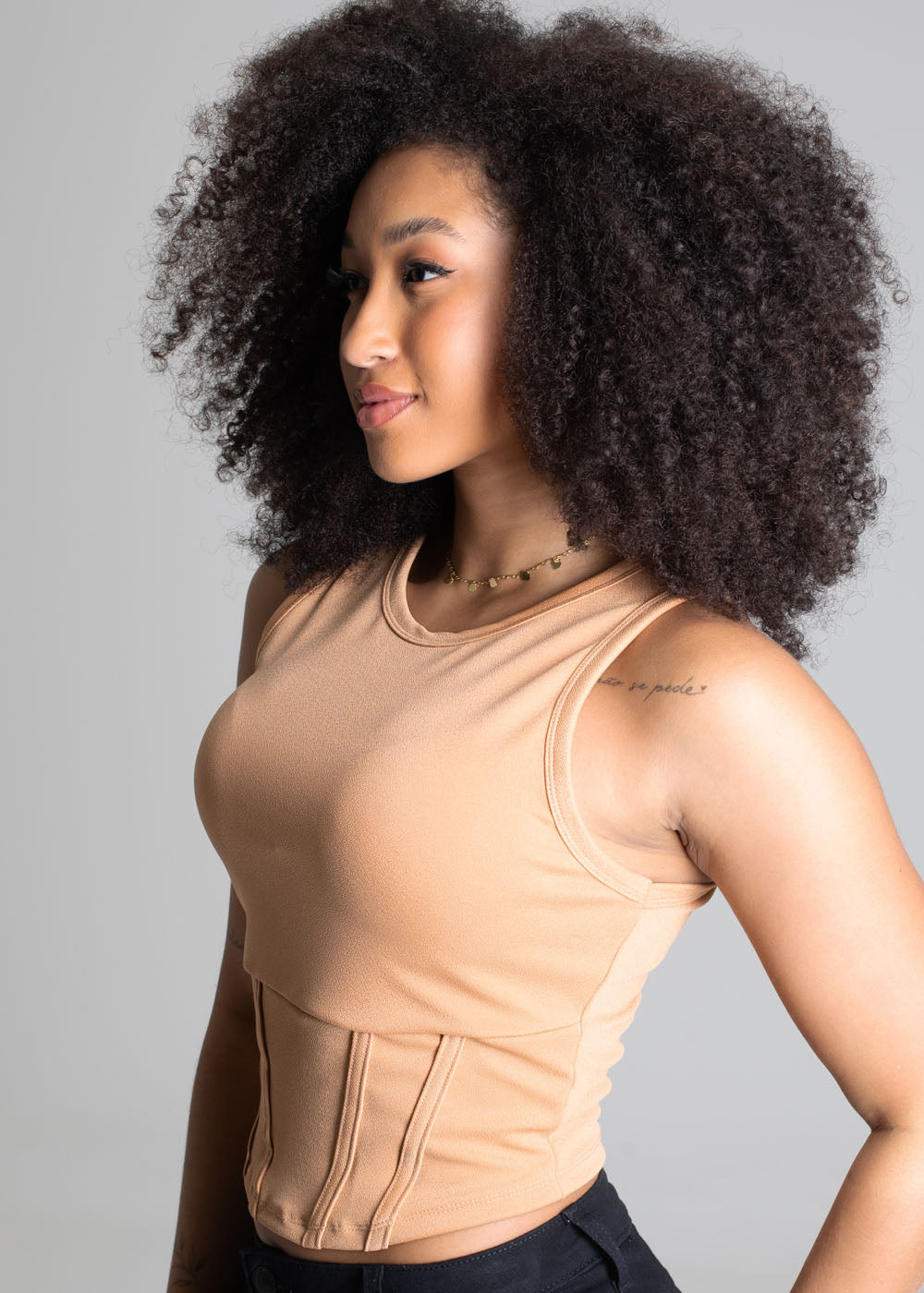 Cropped Sawary Terra - 277982 MARROM