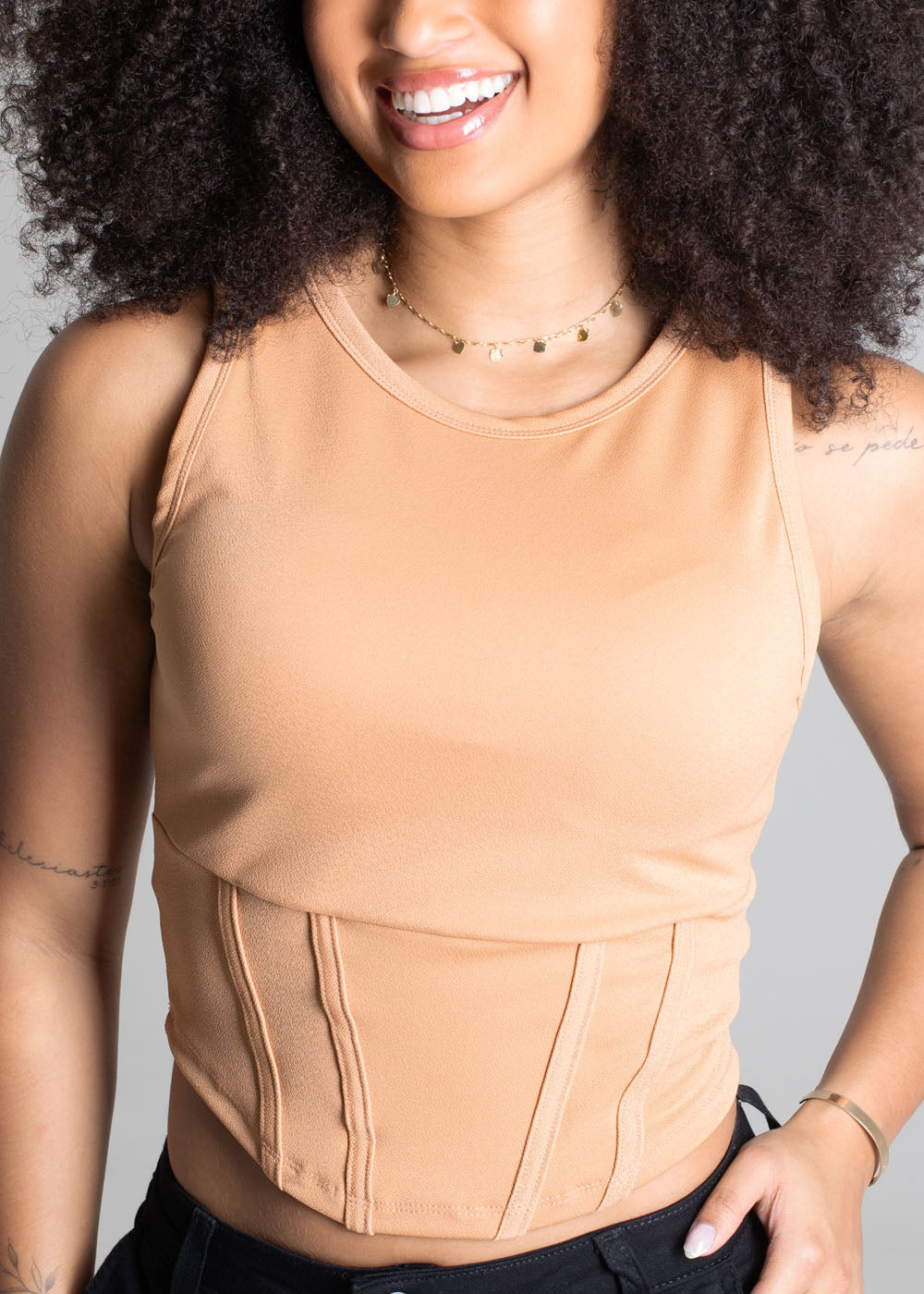 Cropped Sawary Terra - 277982 MARROM