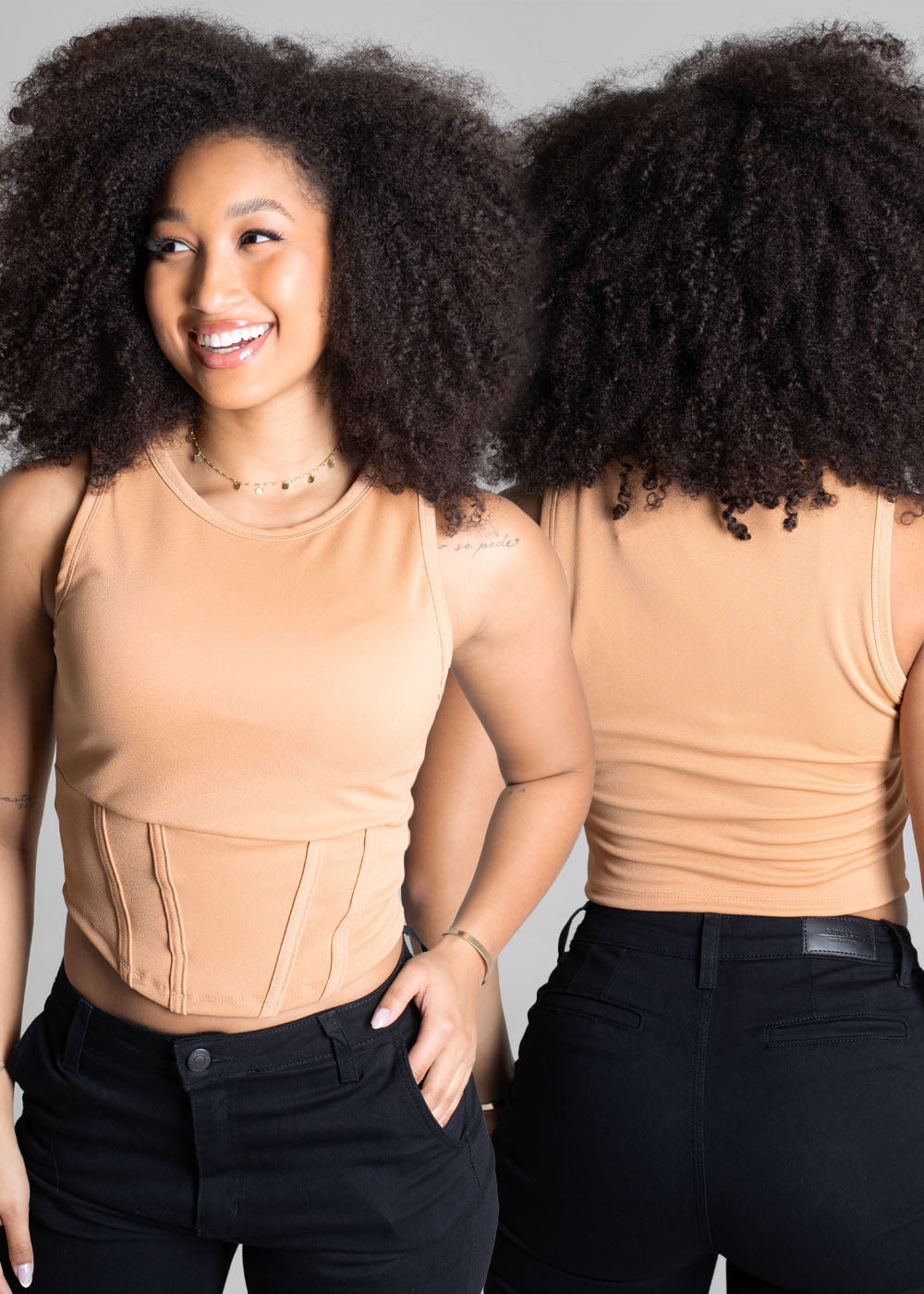 Cropped Sawary Terra - 277982 MARROM