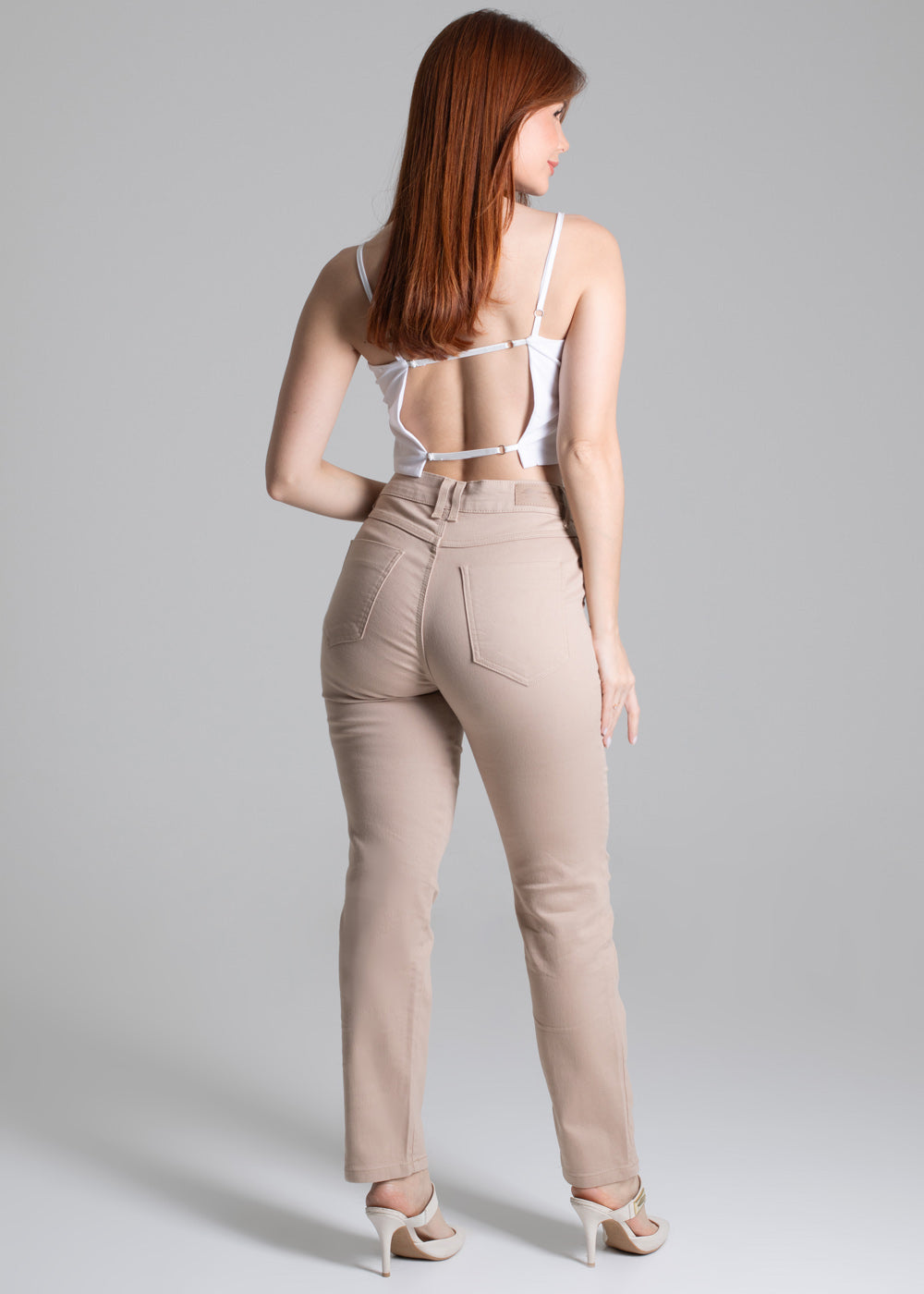 Calça Sarja Sawary Reta - 277996 BEGE