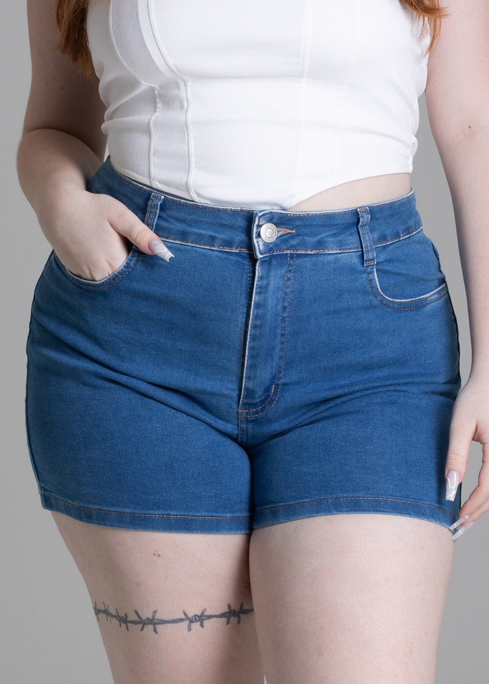 Shorts Jeans Sawary Plus Size - 278017 AZUL