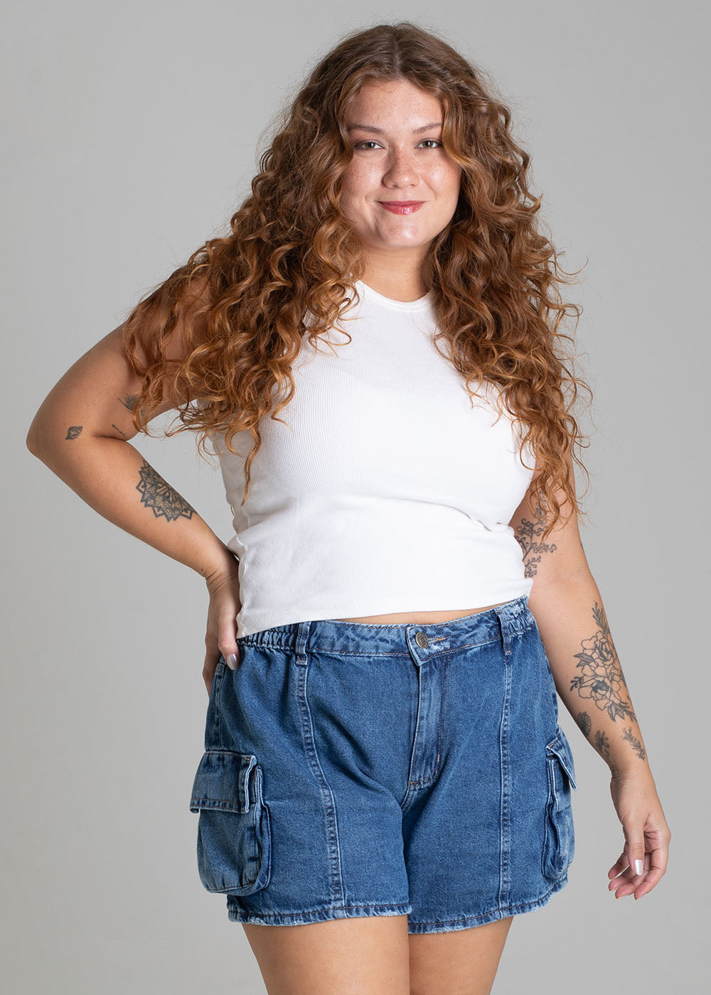 Shorts Jeans Sawary Plus Size - 278138 AZUL