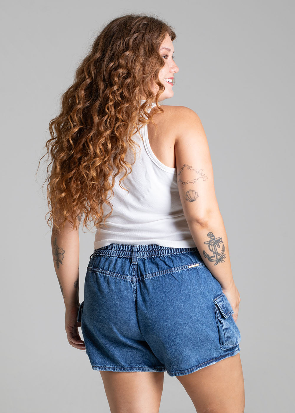 Shorts Jeans Sawary Plus Size - 278138 AZUL