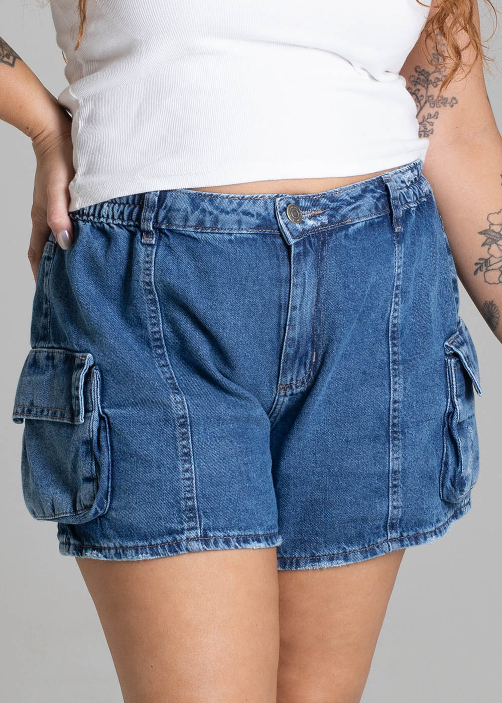 Shorts Jeans Sawary Plus Size - 278138 AZUL