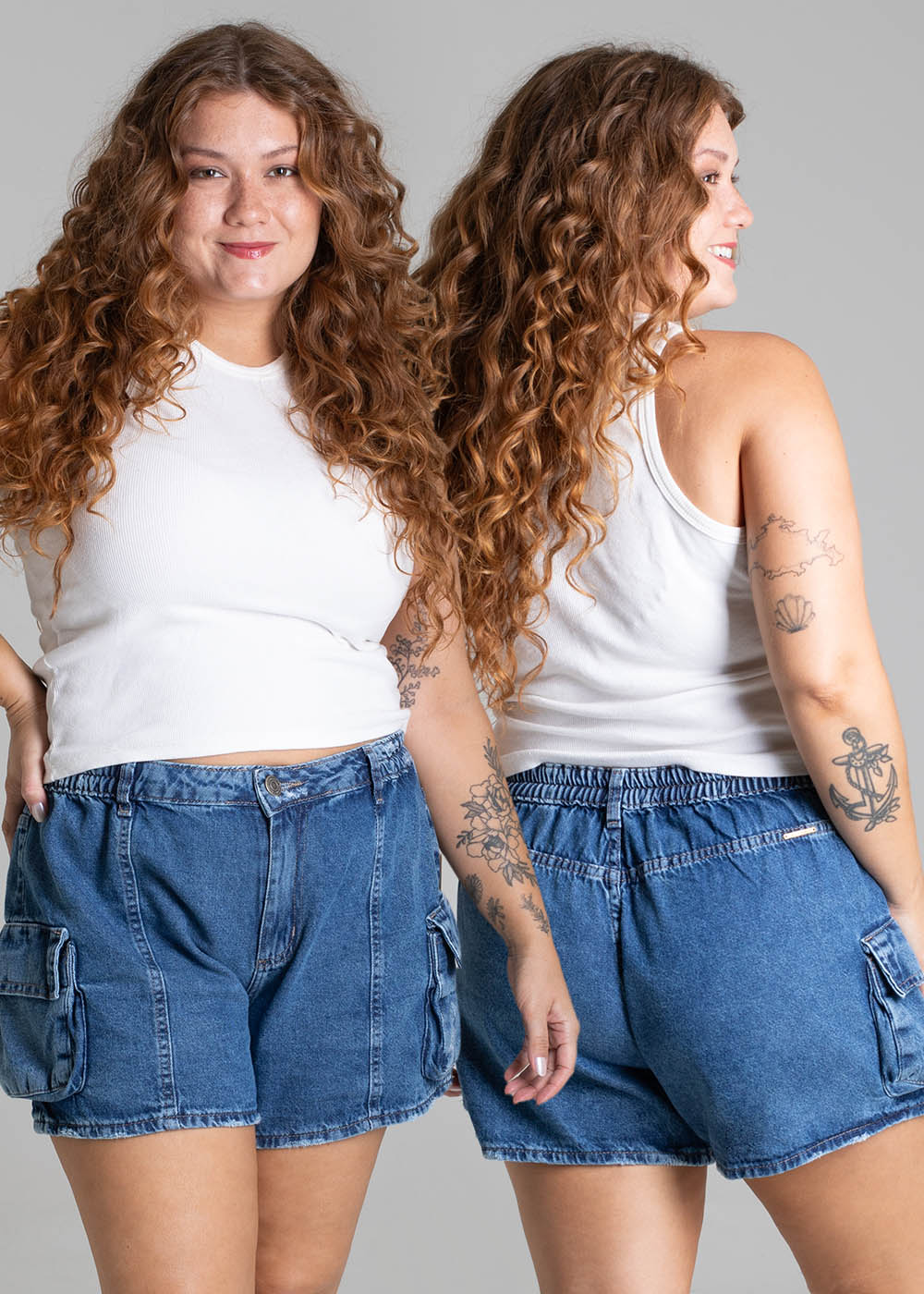 Shorts Jeans Sawary Plus Size - 278138 AZUL