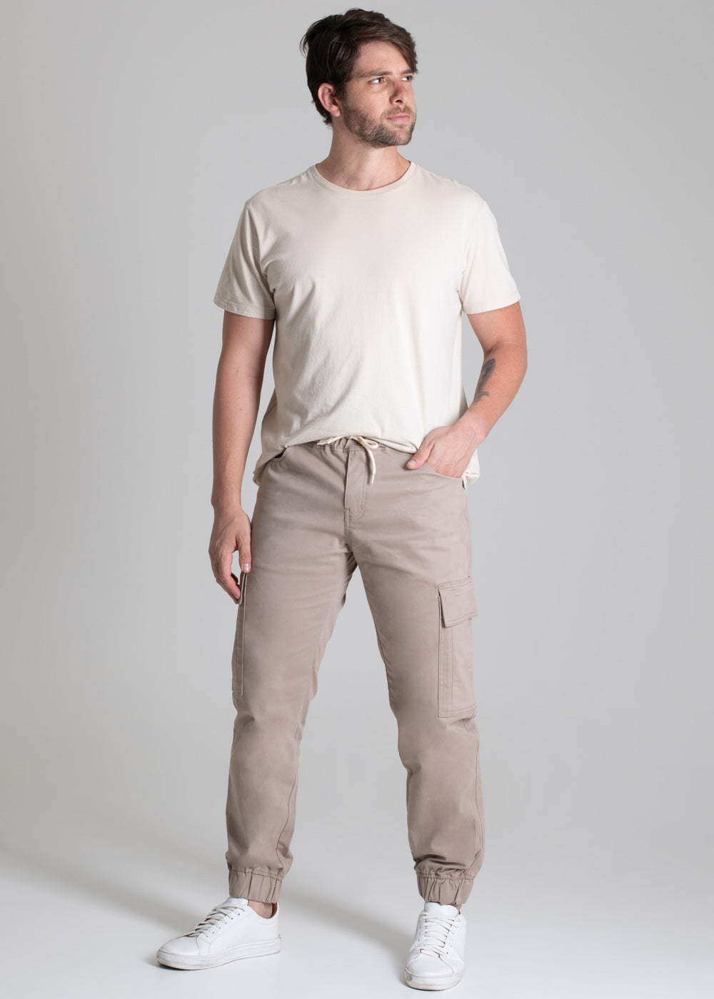 Calça Sarja Sawary Jogger - 278153 BEGE