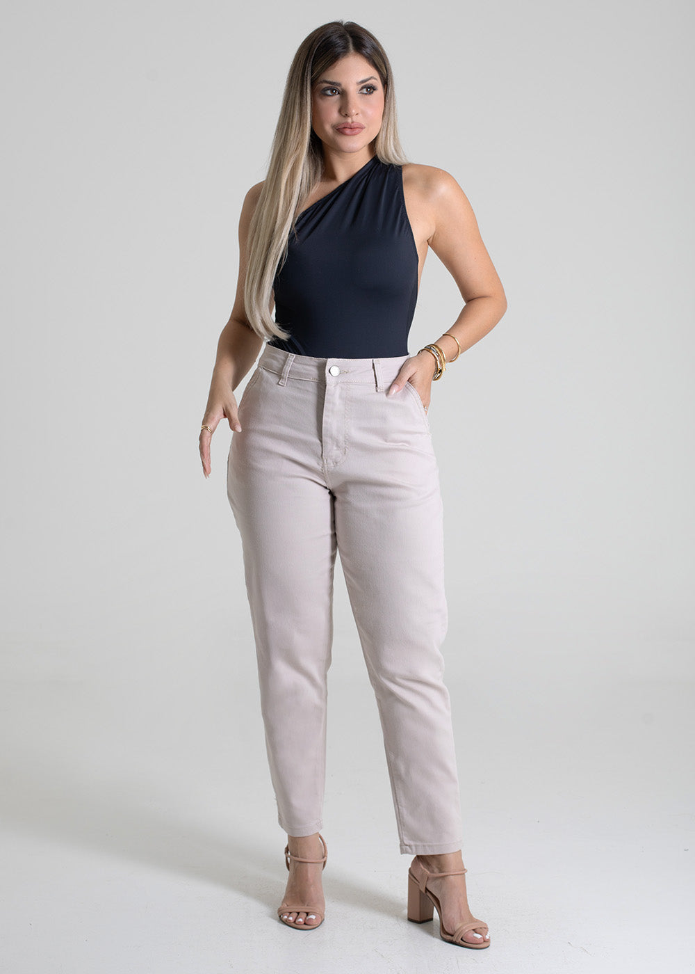 Calça Sarja Sawary Mom - 278170 BEGE