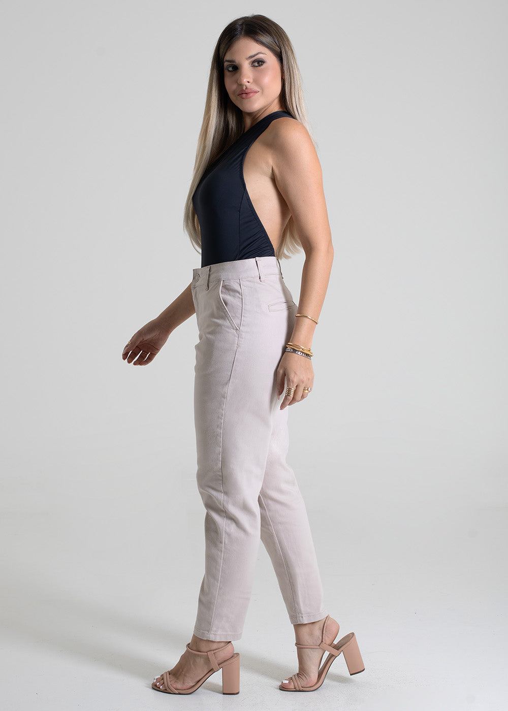 Calça Sarja Sawary Mom - 278170 BEGE