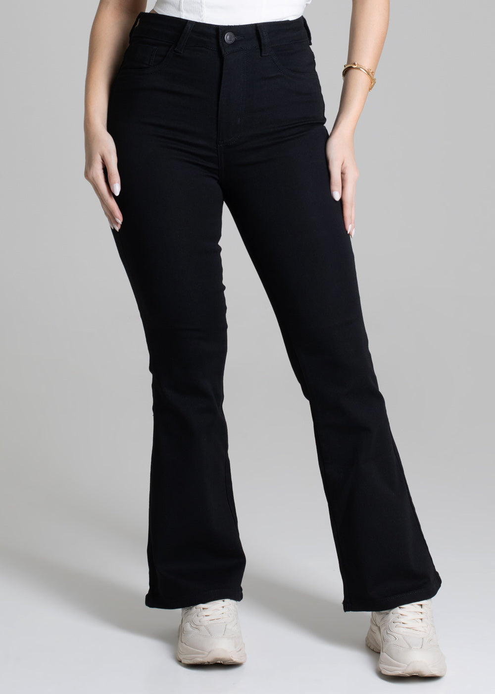 Calça Sarja Sawary Flare Petit - 278214 PRETO