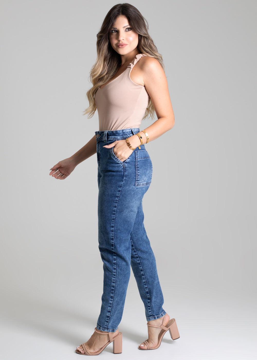 Calça Jeans Sawary Mom - 278231 AZUL