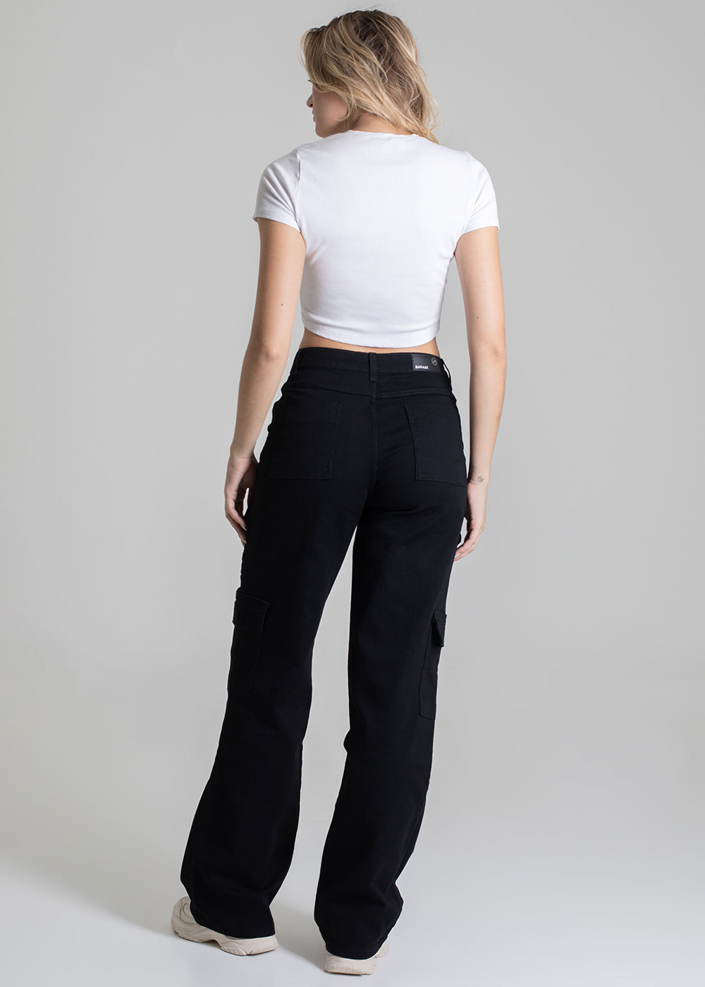 Calça Sarja Sawary Wide Leg - 278269 PRETO