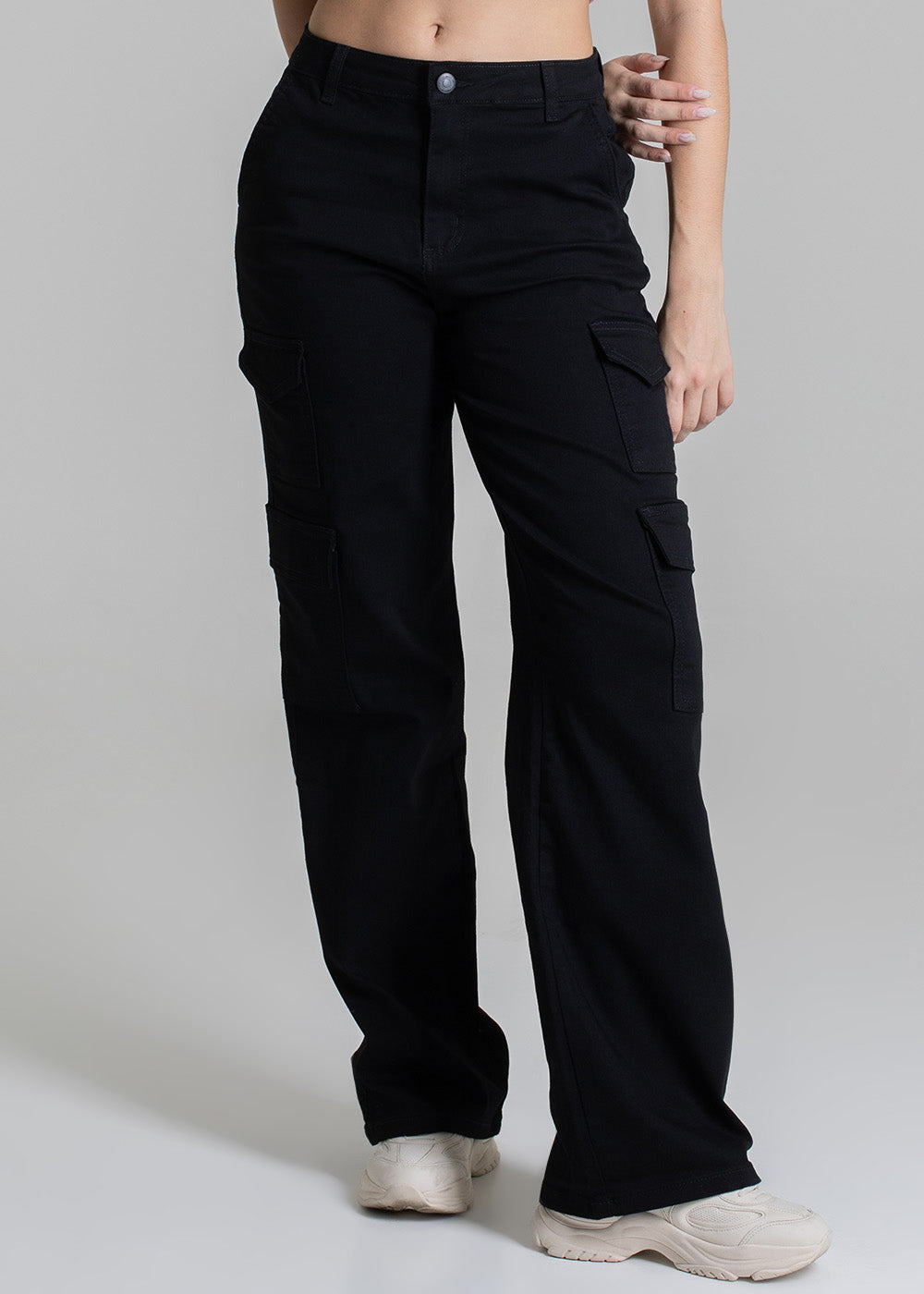 Calça Sarja Sawary Wide Leg - 278269 PRETO