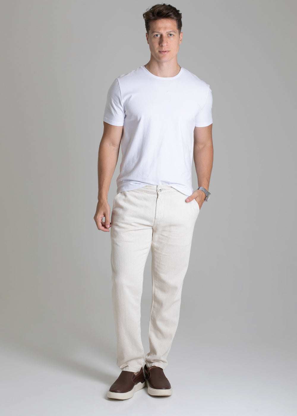 Calça  Linho Sawary Slim - 278433 PT