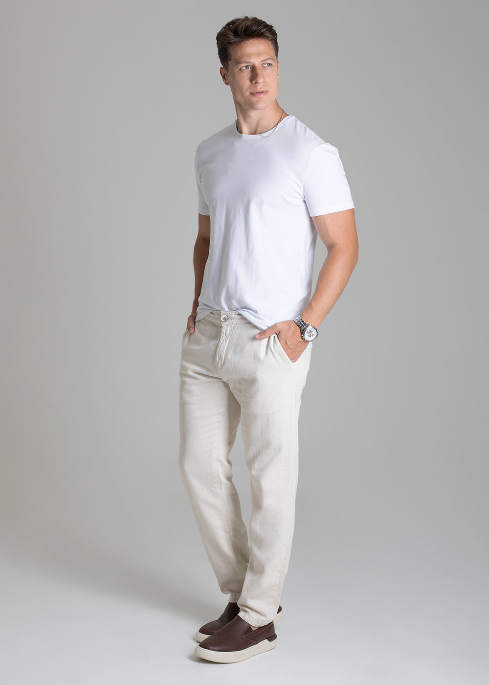 Calça  Linho Sawary Slim - 278433 PT