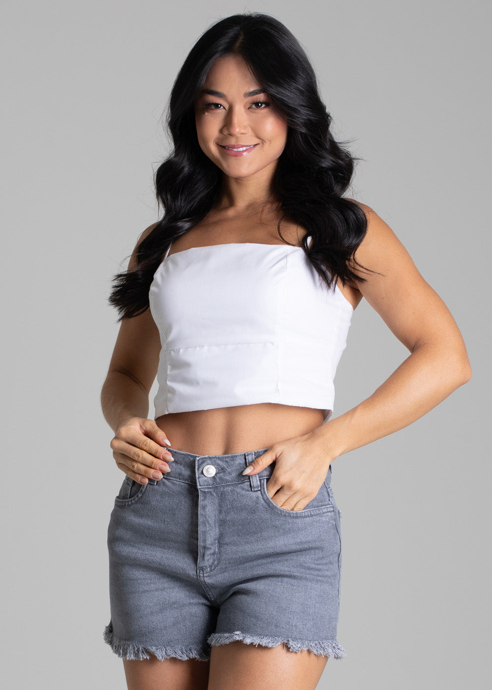 Shorts Jeans Sawary - 278547 CINZA