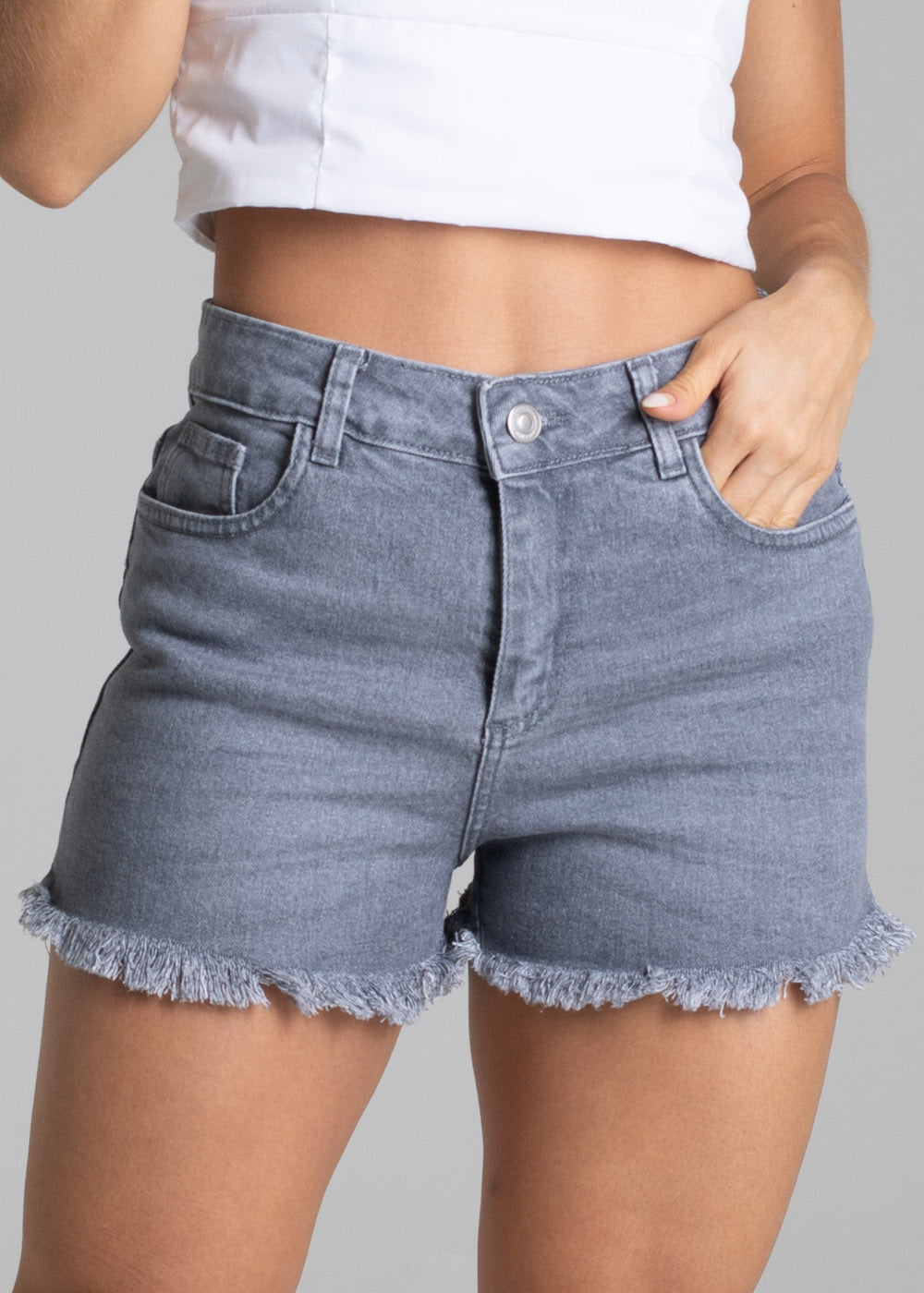 Shorts Jeans Sawary - 278547 CINZA