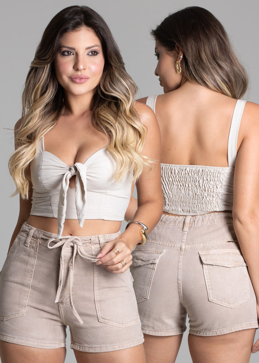 Shorts Sarja Sawary - 278614 BEGE