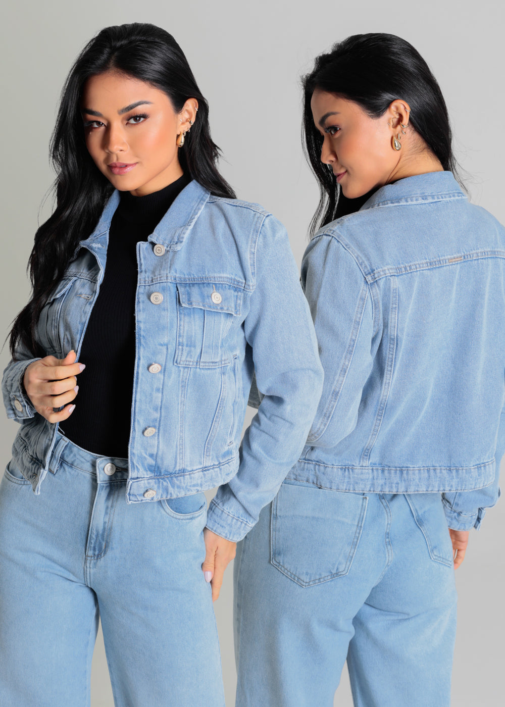Jaqueta Jeans Sawary - 278631 AZUL