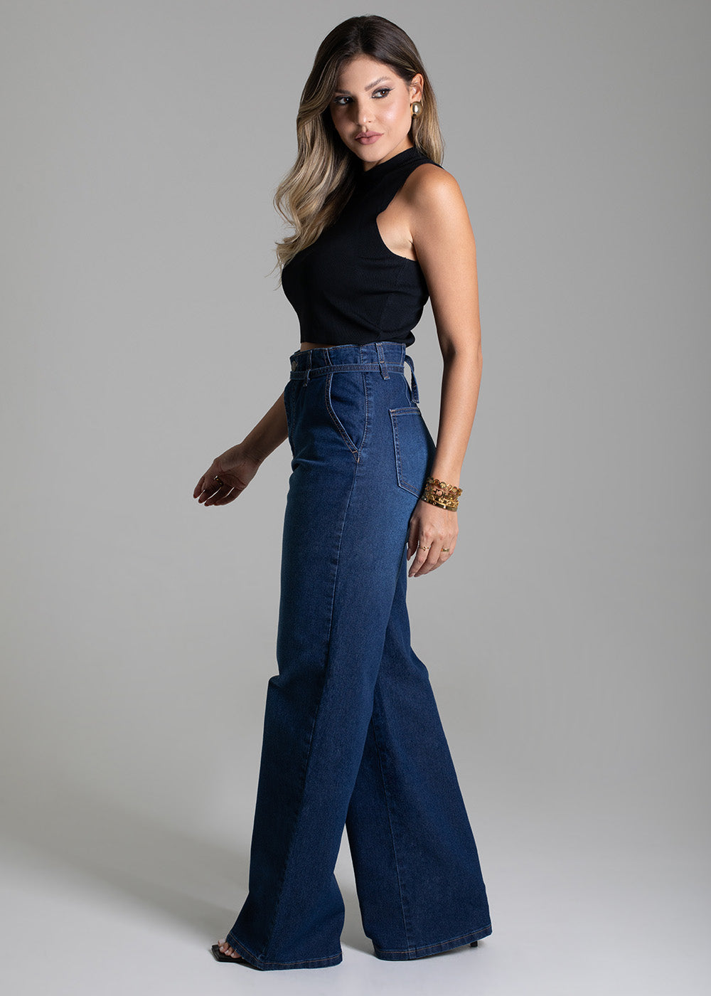 Calça Jeans Sawary Wide Leg - 278654 AZUL