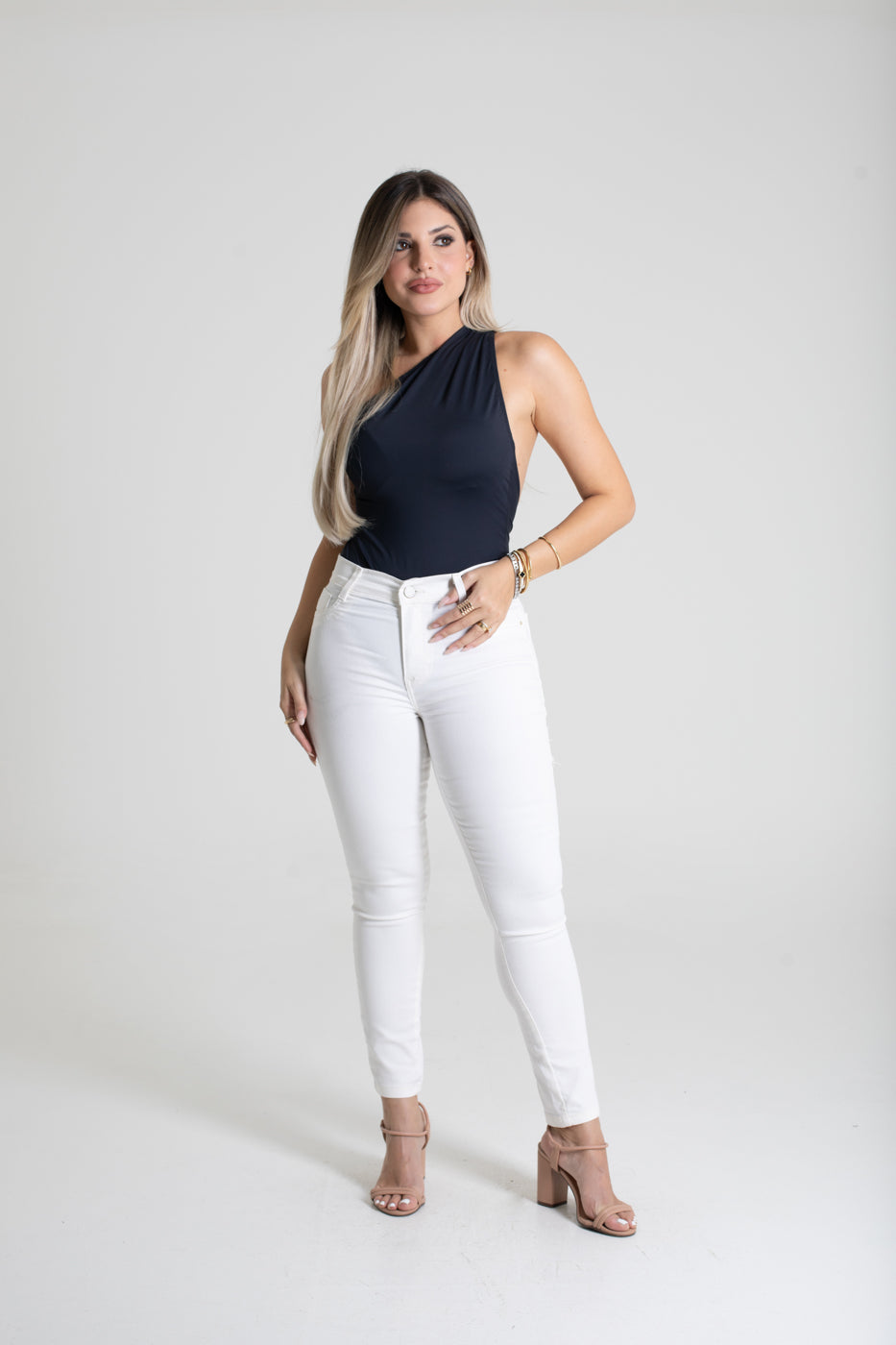 Calça Sarja Sawary Skinny - 278678 OFF WHITE