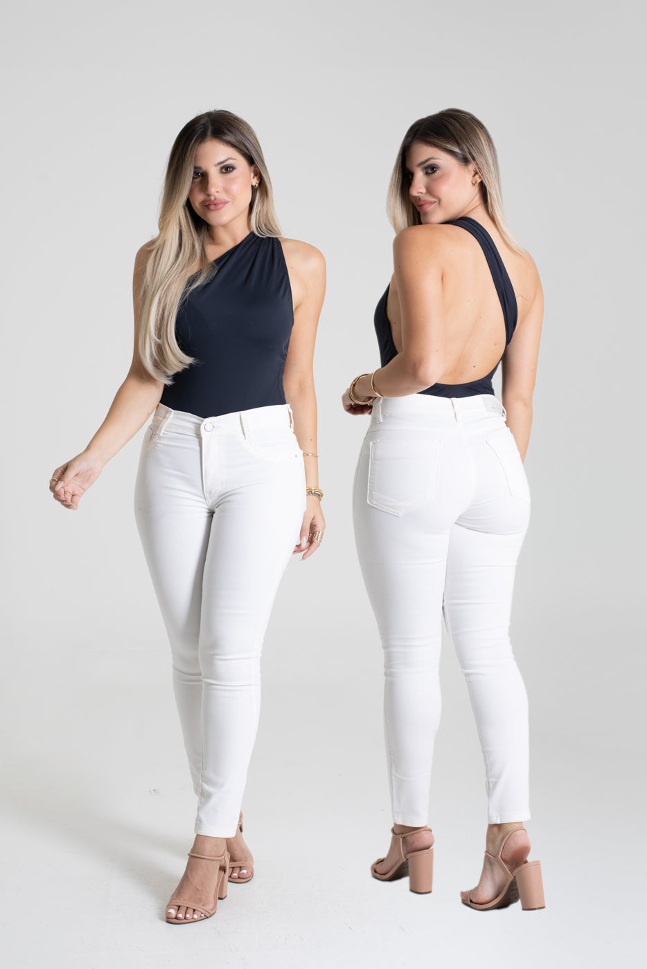 Calça Sarja Sawary Skinny - 278678 OFF WHITE